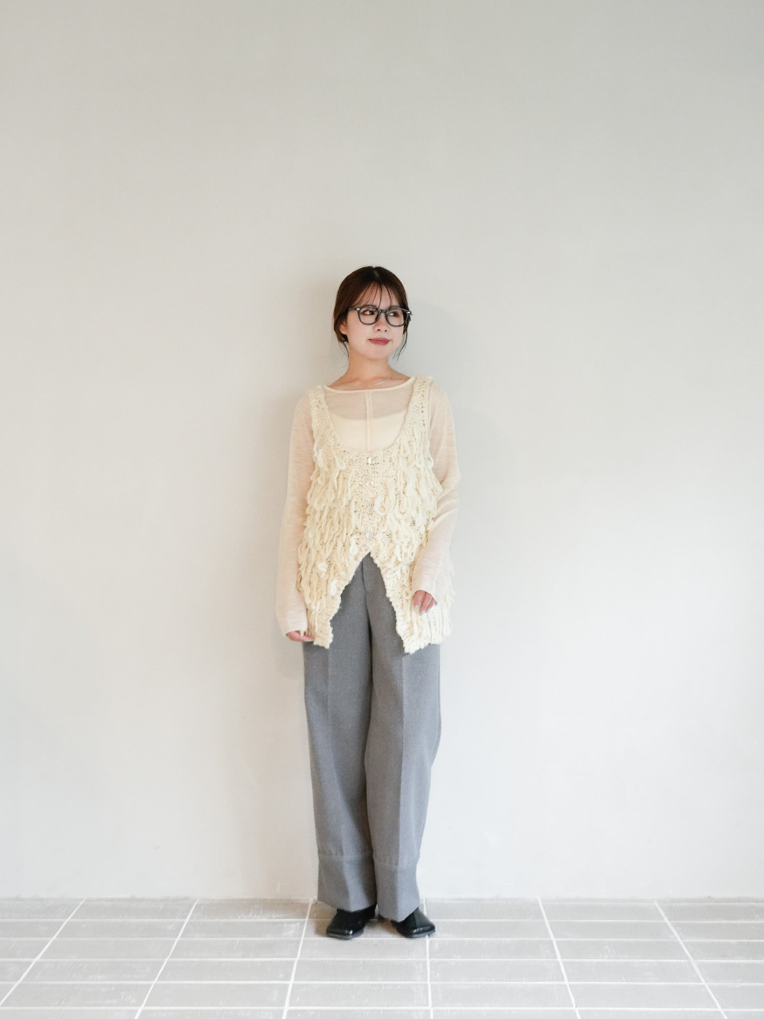 トップス Eaphi FRINGE KNIT VEST mai_22