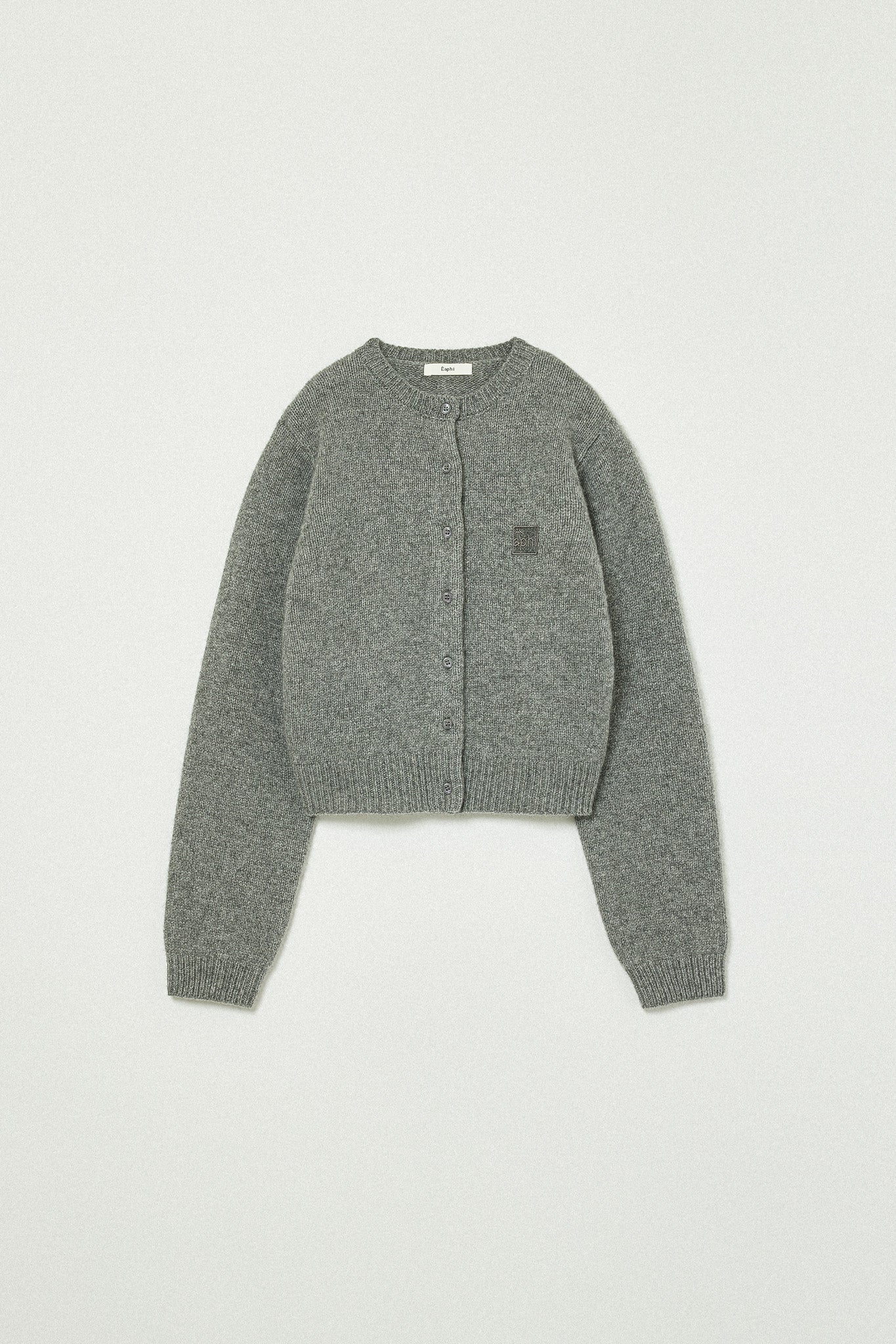 トップス 2025AW WOOL KNIT LOGO CARDIGN eaphi WOOL KNIT LOGO CARDIGAN