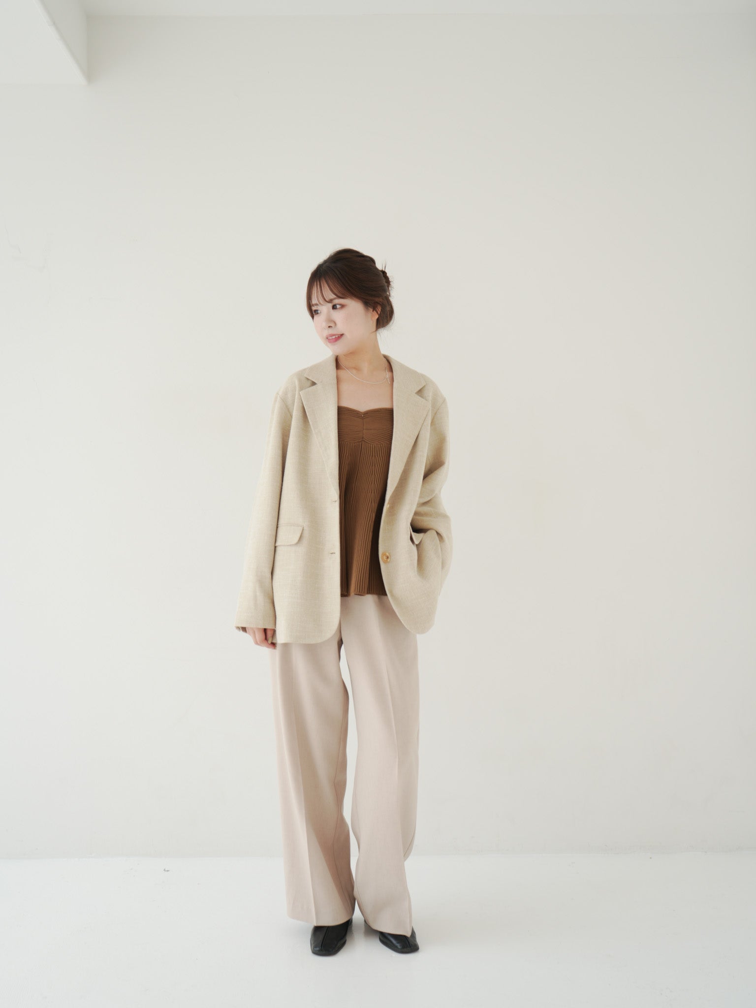 LINEN LIKE OVER JACKET