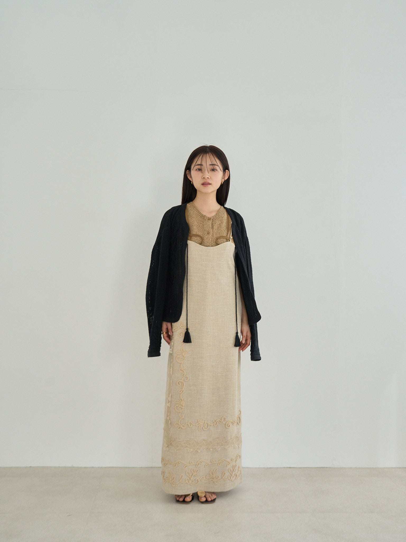 m様【Eaphi 】EMBROIDERY LINEN LIKE ONEPIECE EMBROIDERY LINEN LIKE ONEPIECE