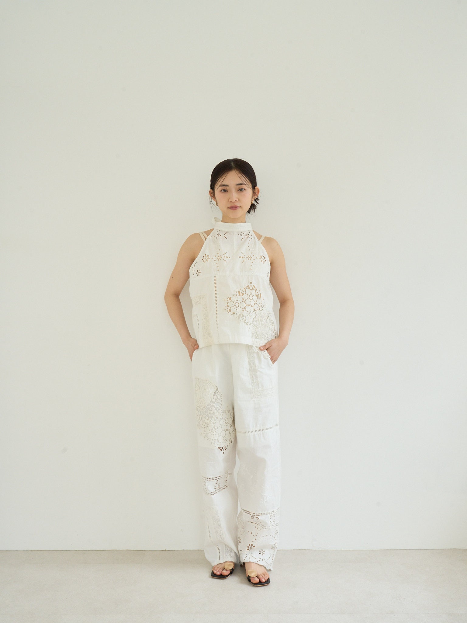 パンツ EAPHI PATCH WORK EMBROIDERY PANTS PATCH WORK EMBROIDERY PANTS