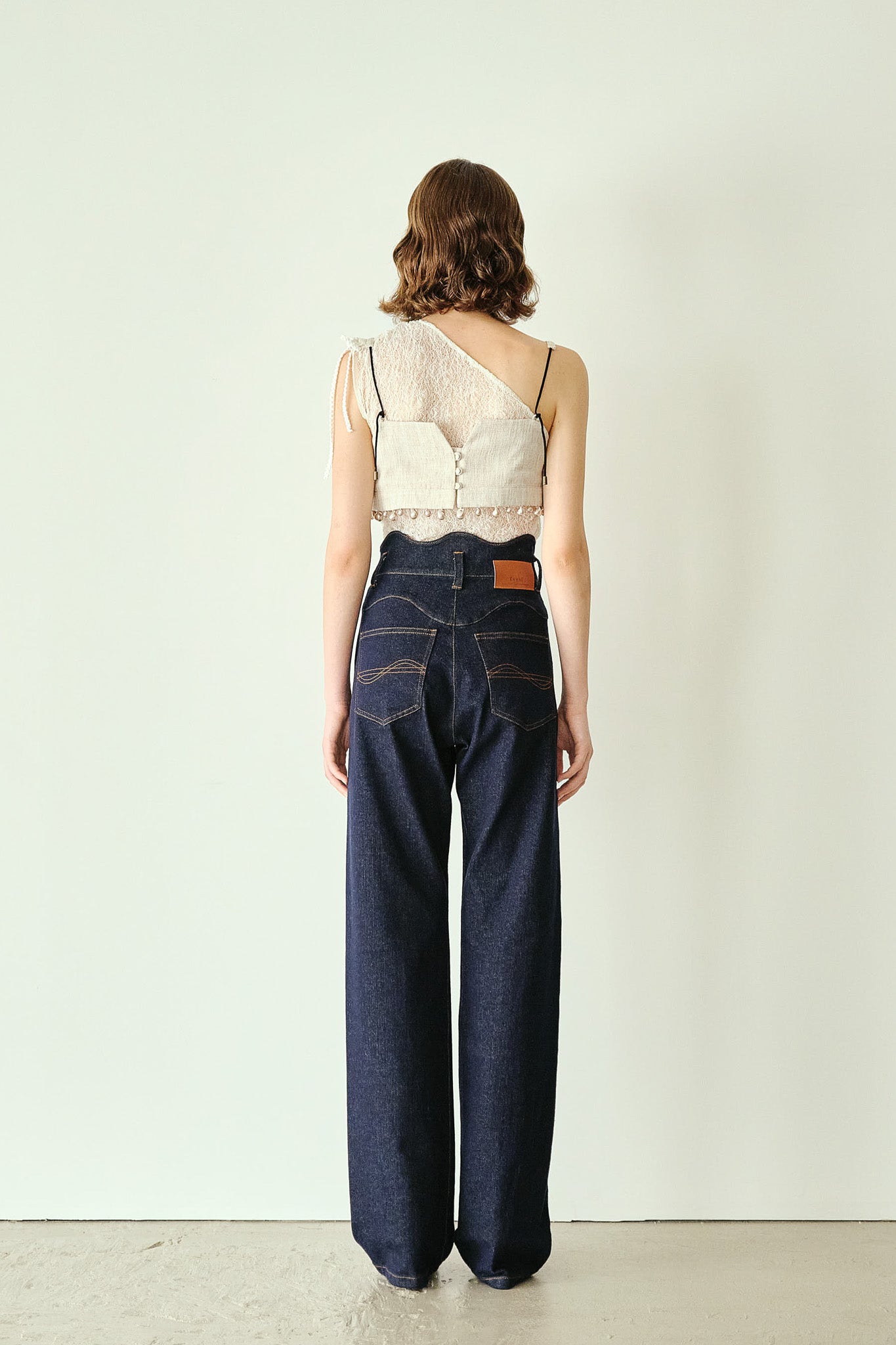 WAVE DESIGN HIGH WAIST DENIM