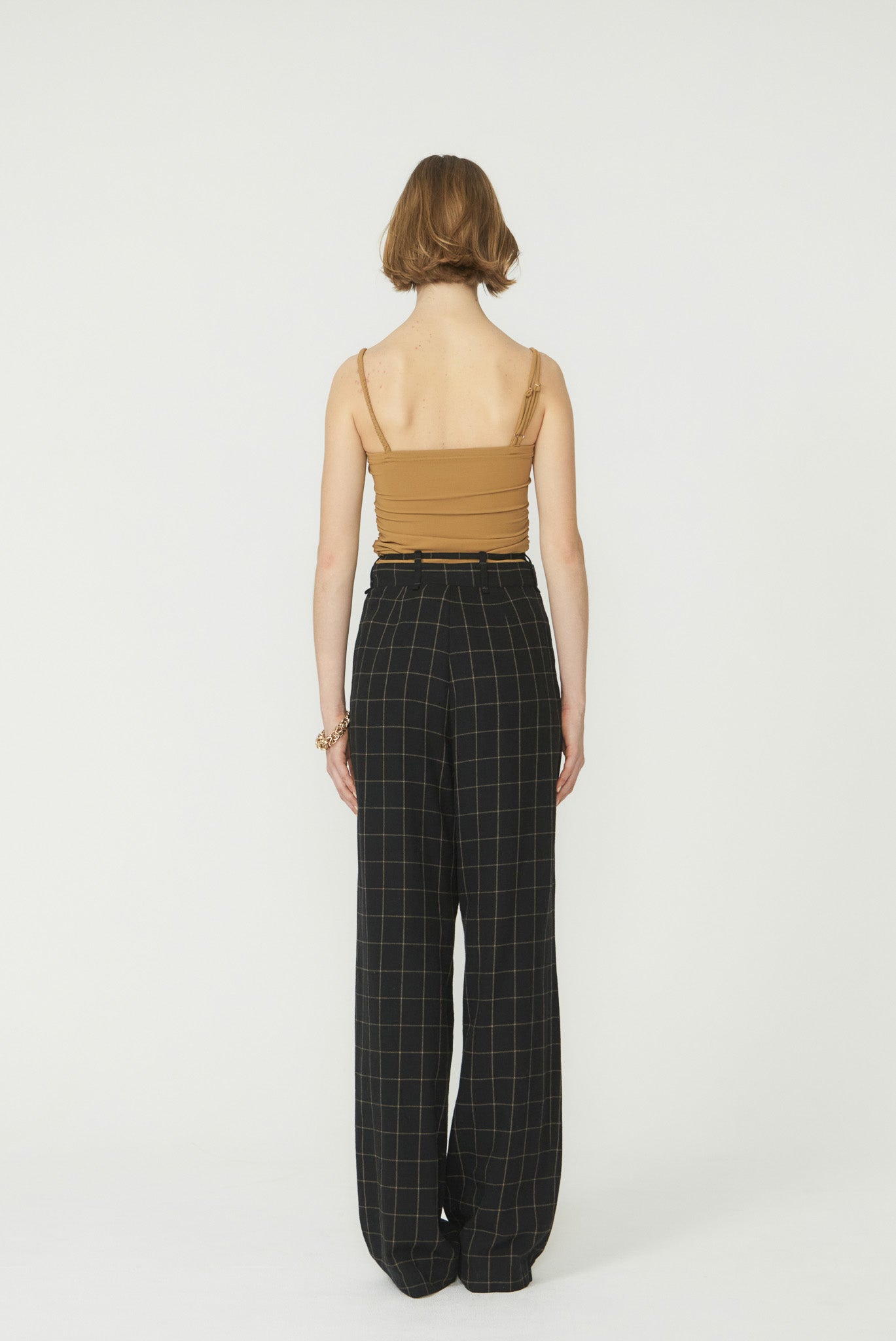 パンツ eaphi DOUBLE BELT CHECK PANTS DOUBLE BELT CHECK PANTS