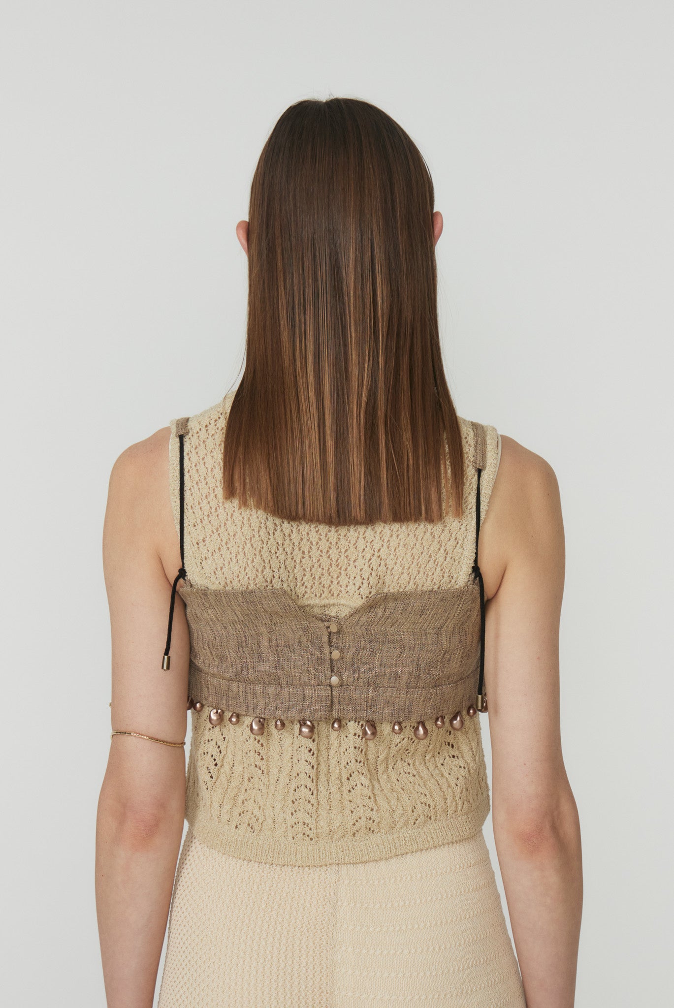 WAVE LINE PEARL BUSTIER