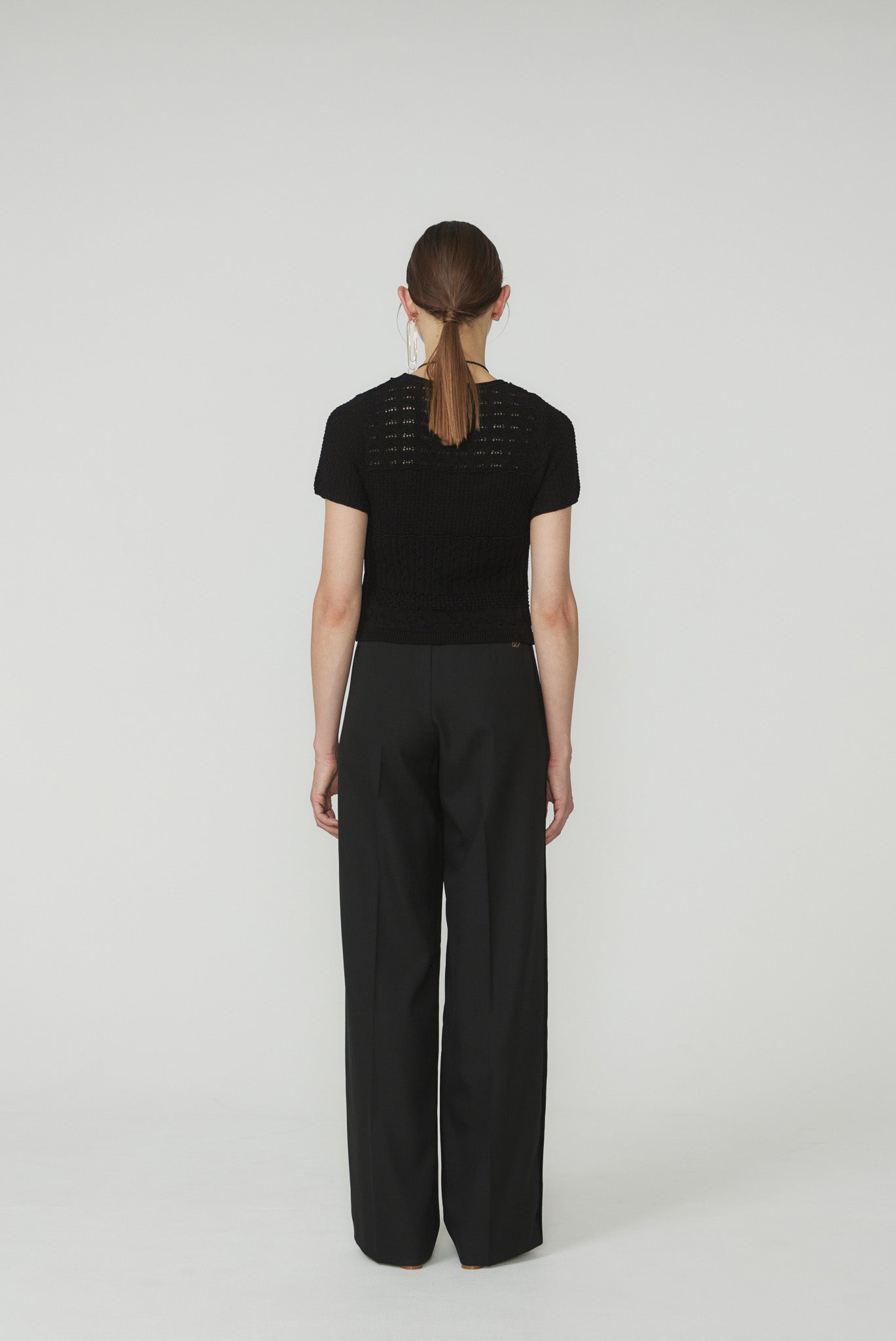 SWITCHING FABRIC KNIT TOP【POPUP先行】