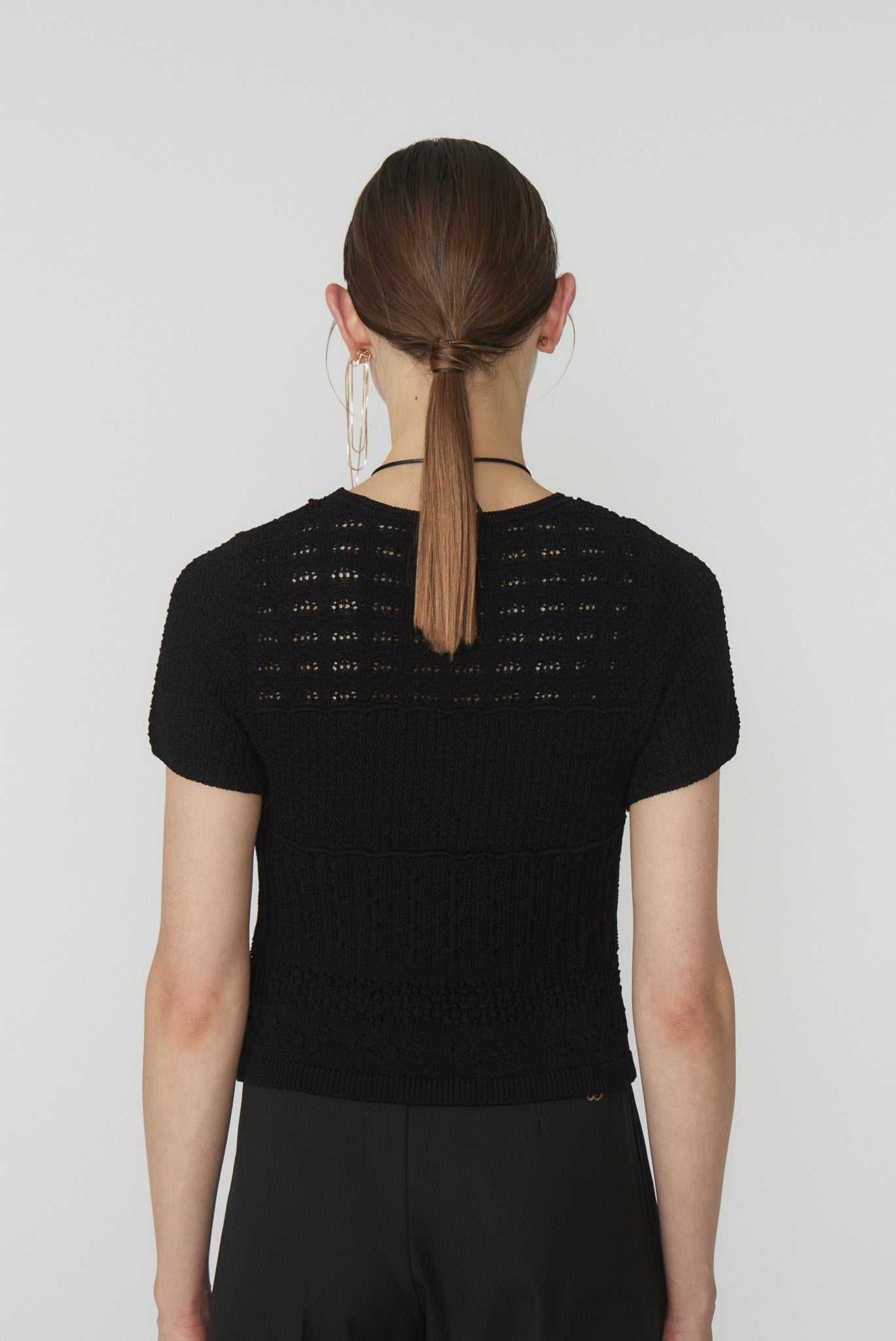 SWITCHING FABRIC KNIT TOP【POPUP先行】