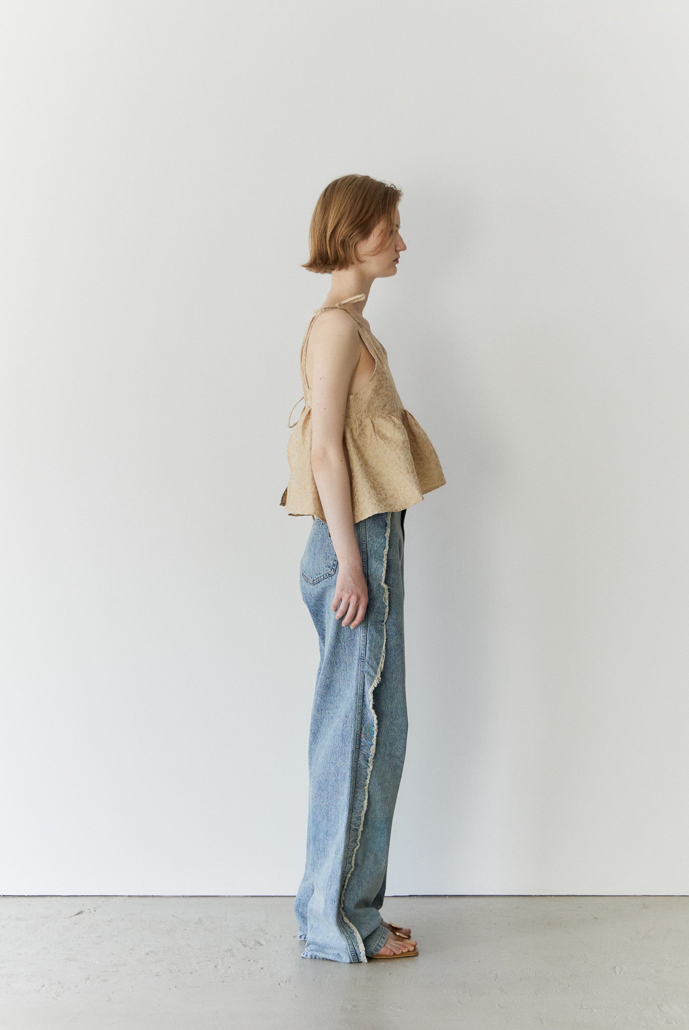FLUFFY PEPLUM VEST
