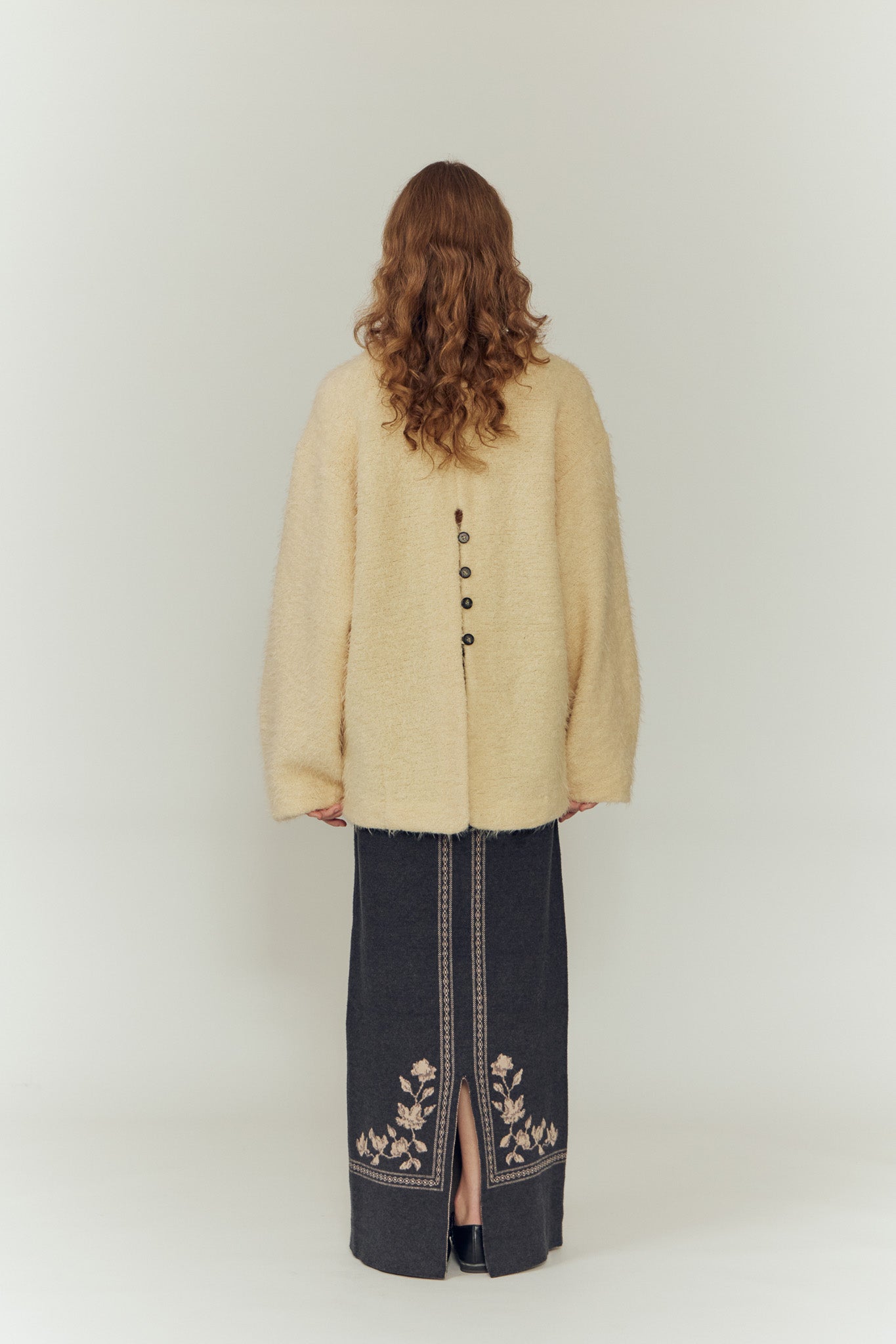 SCARF MOTIF KNIT SKIRT【POPUP先行販売】