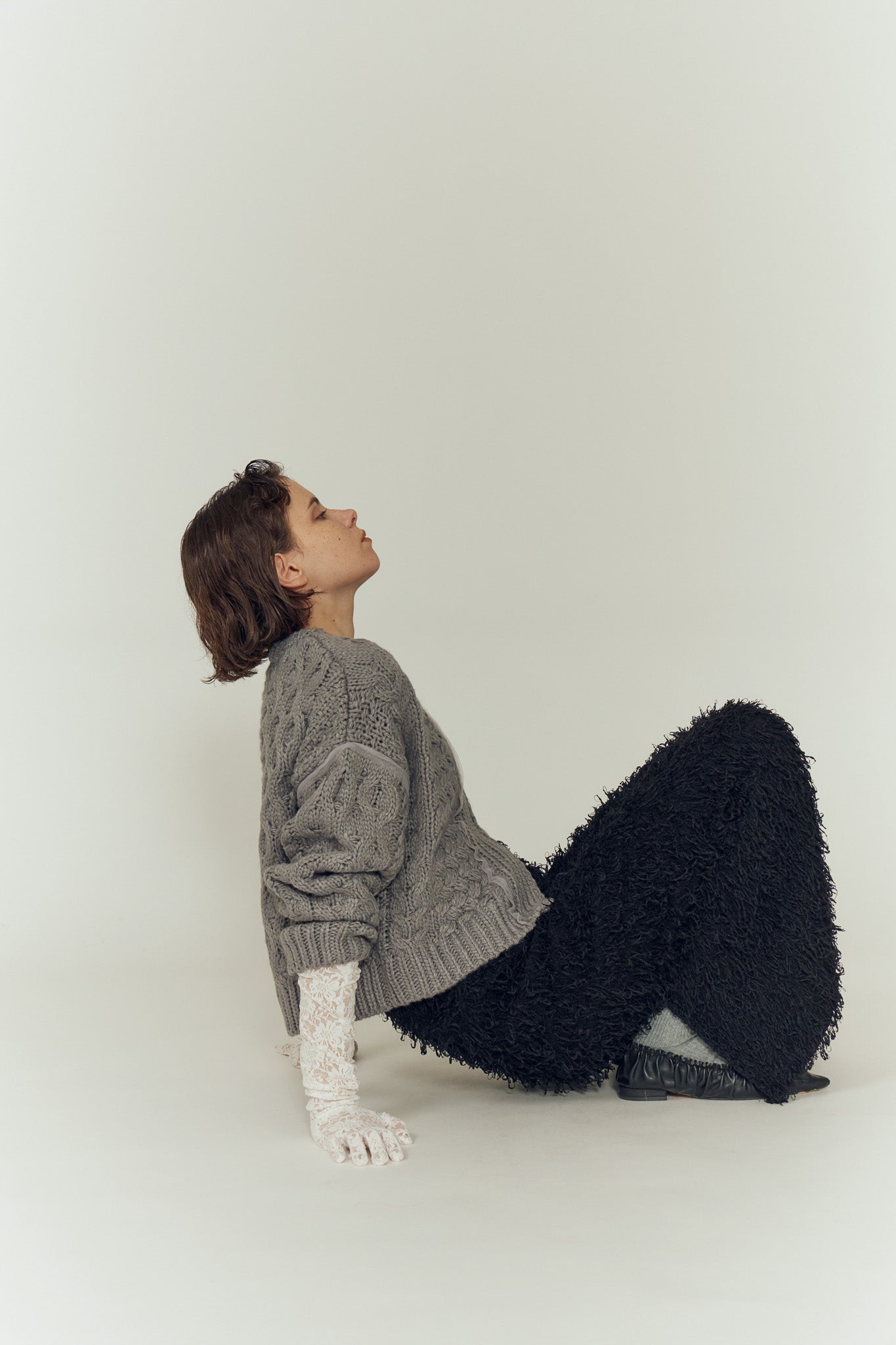 DOUBLE WAIST KNIT SKIRT