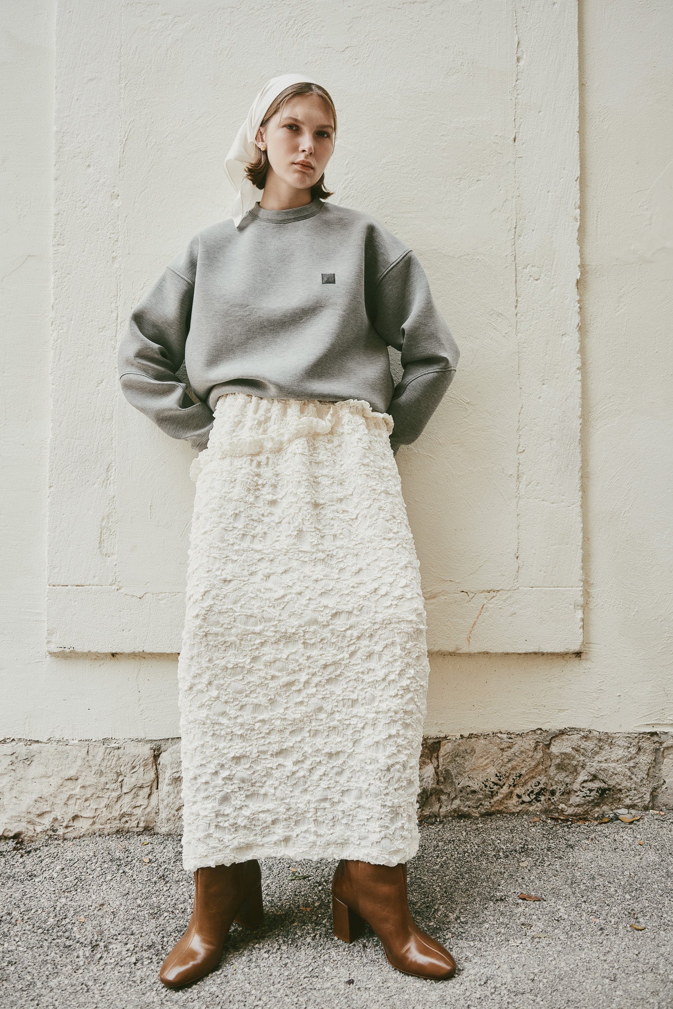 WAVE LINE COCOON SKIRT