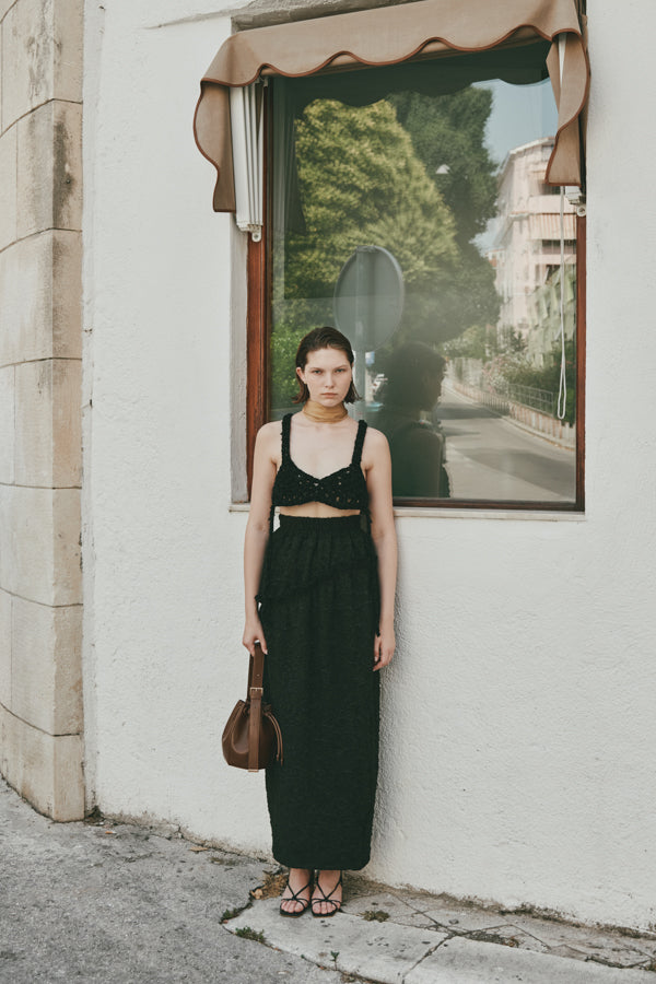 WAVE LINE COCOON SKIRT