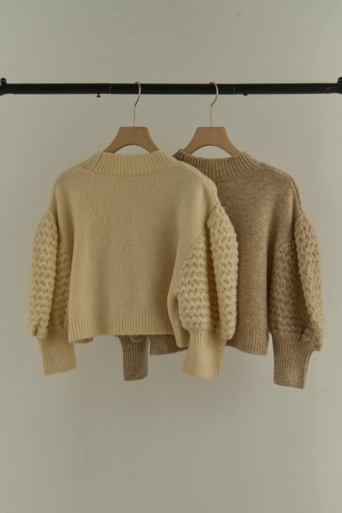 design sleeve volume knit