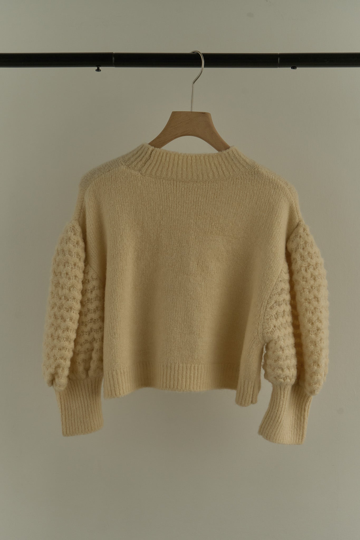 design sleeve volume knit