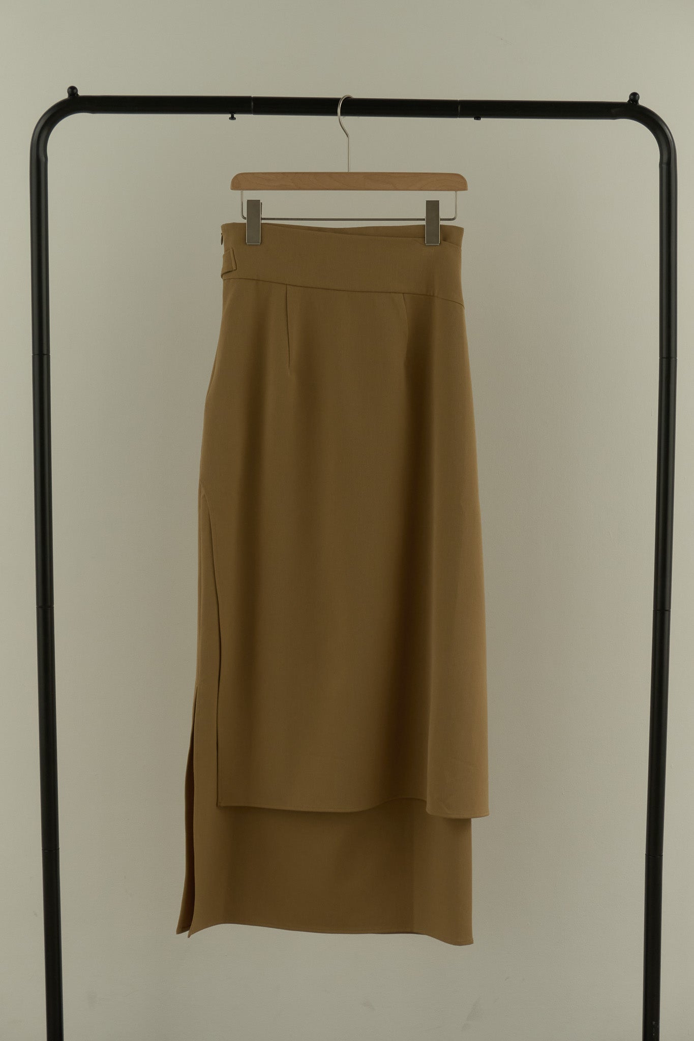 eaphi waist button wrap skirt キャメル 2