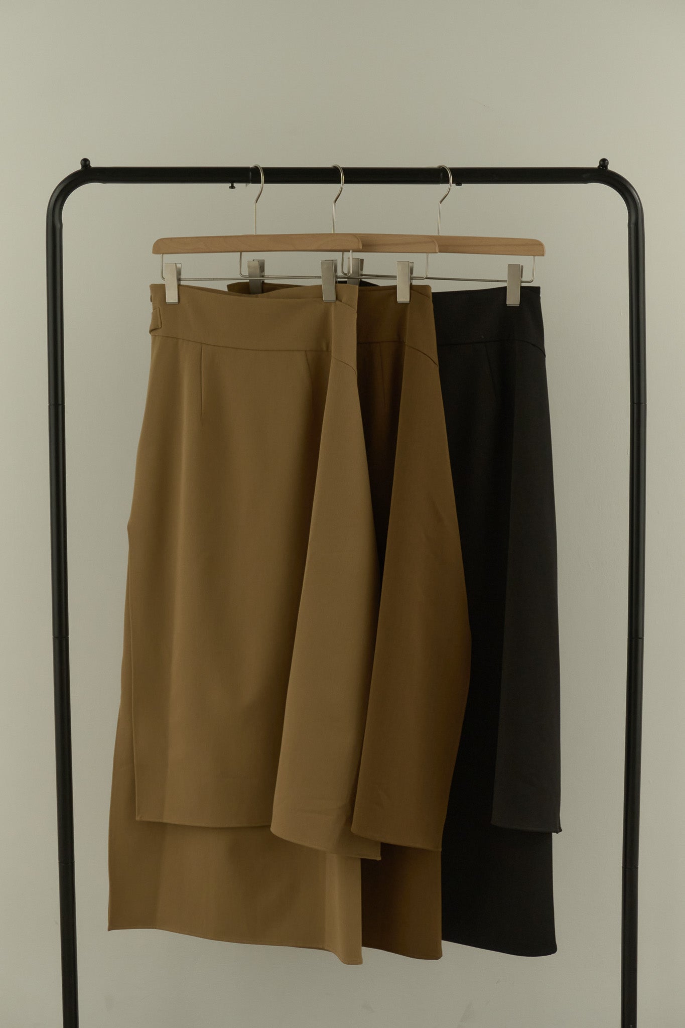 【eaphi】waist button wrap skirt brown 2