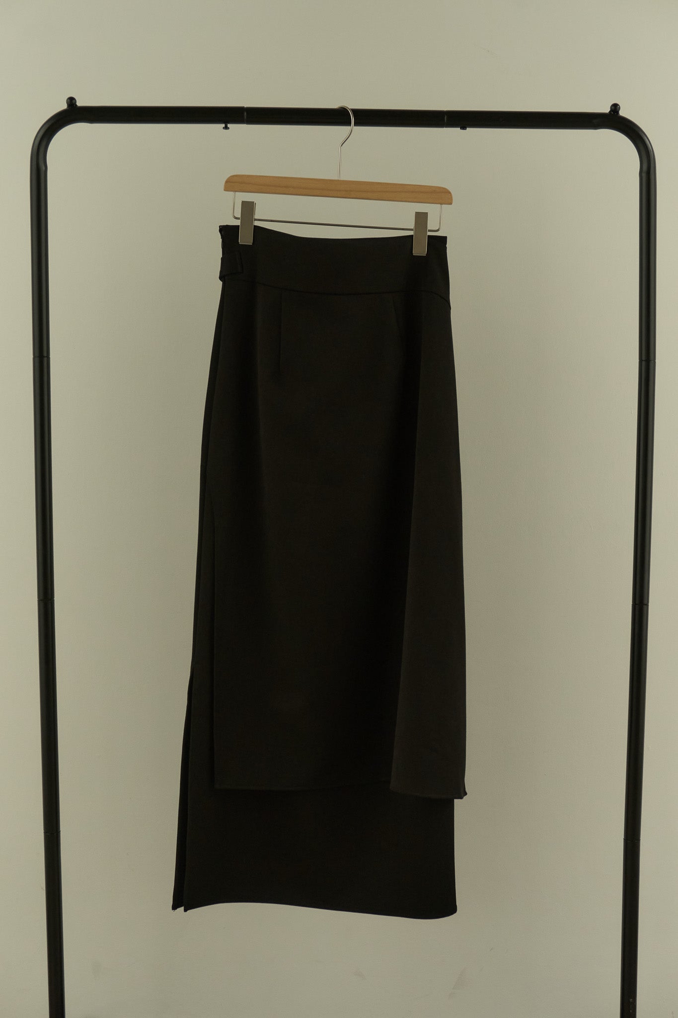 waist button wrap skirt