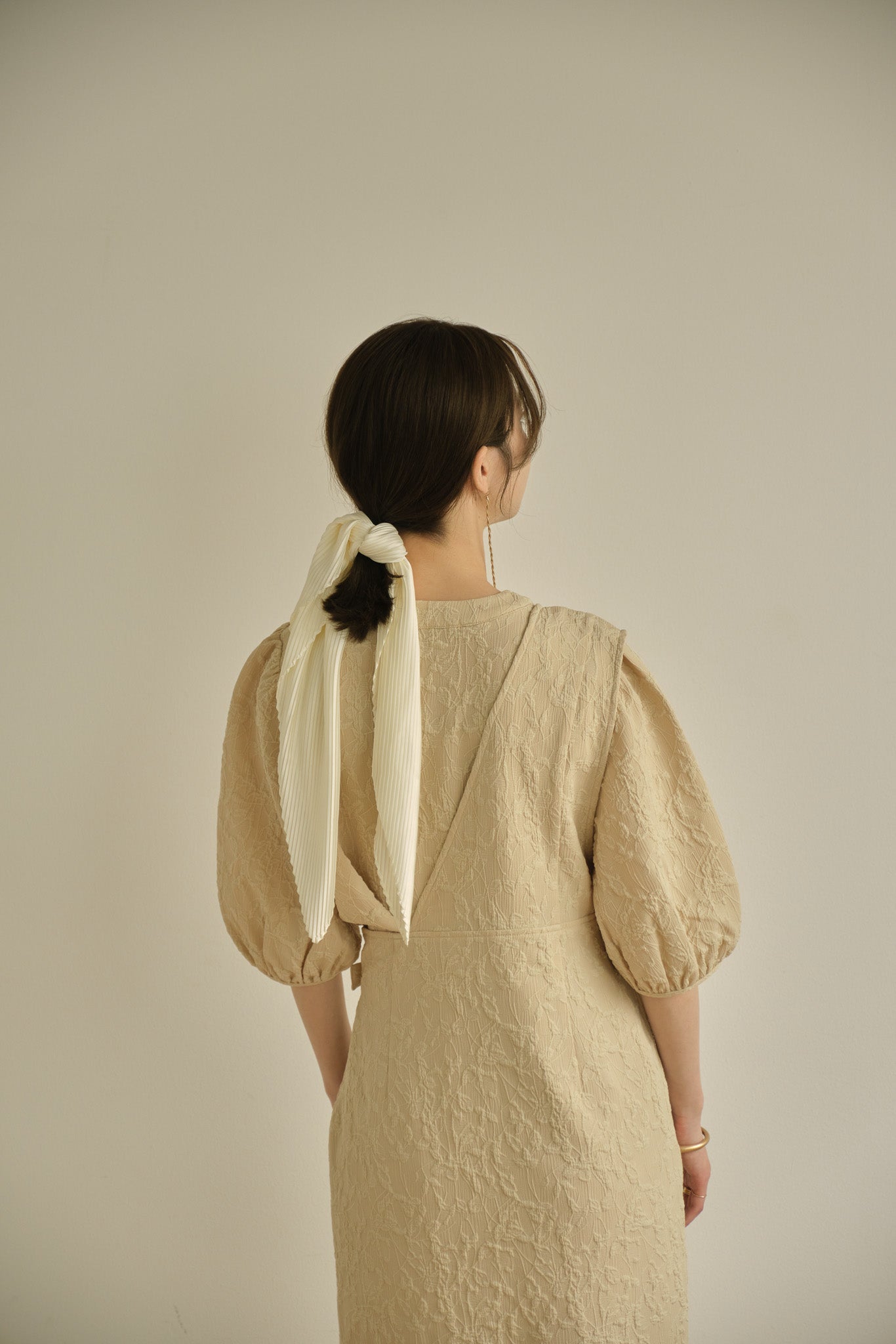 【23SS】volume sleeve jacquard blouse