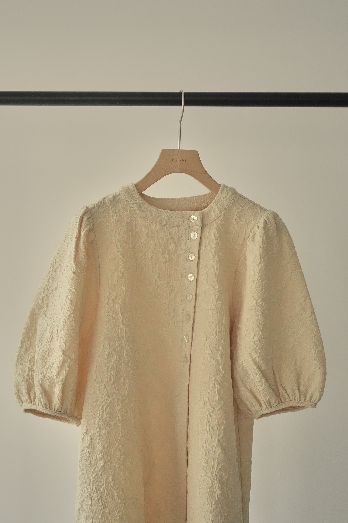 eaphi volume sleeve jacquard blouse ブラウス - シャツ/ブラウス