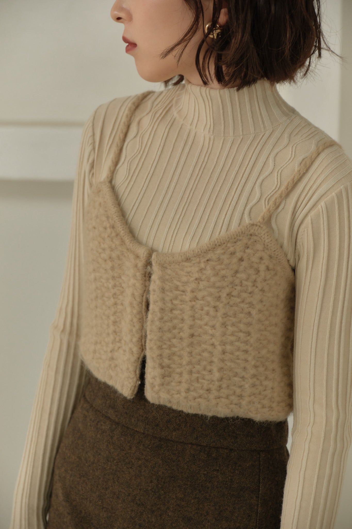 warm knit bustier