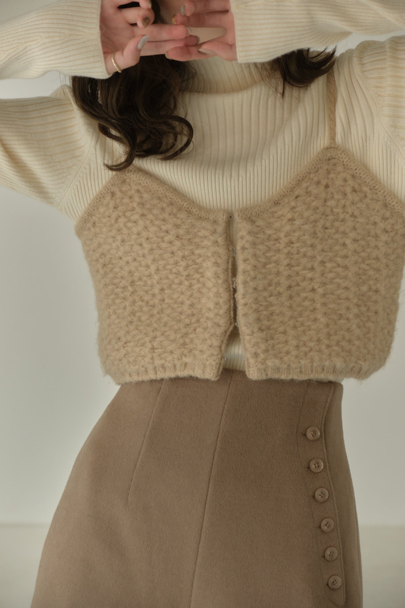 warm knit bustier