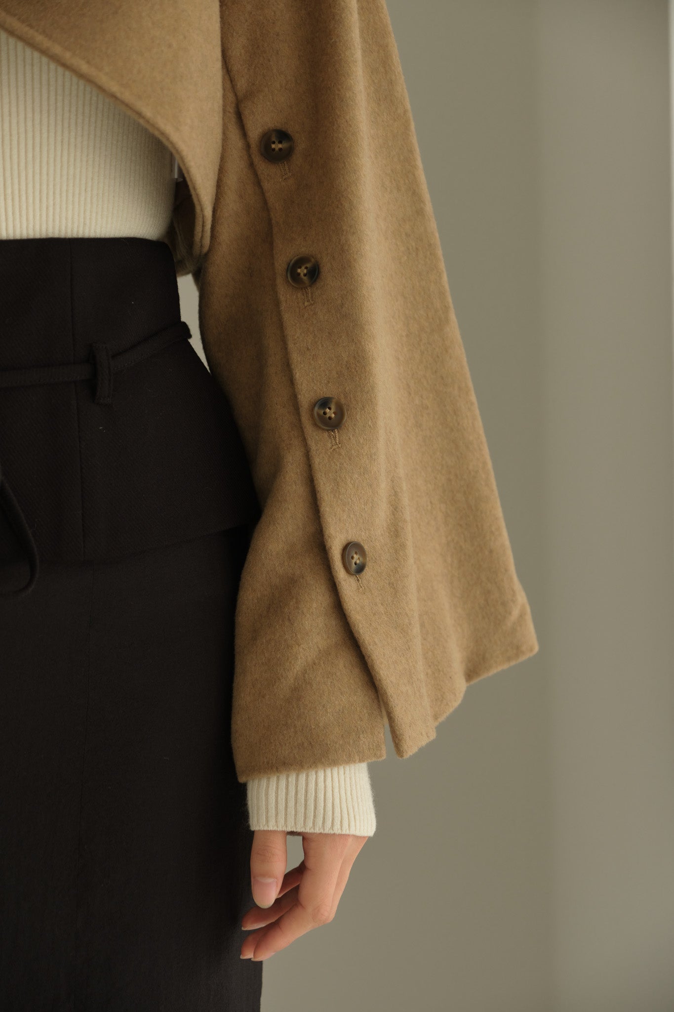 slit button flare bolero jacket – Eaphi