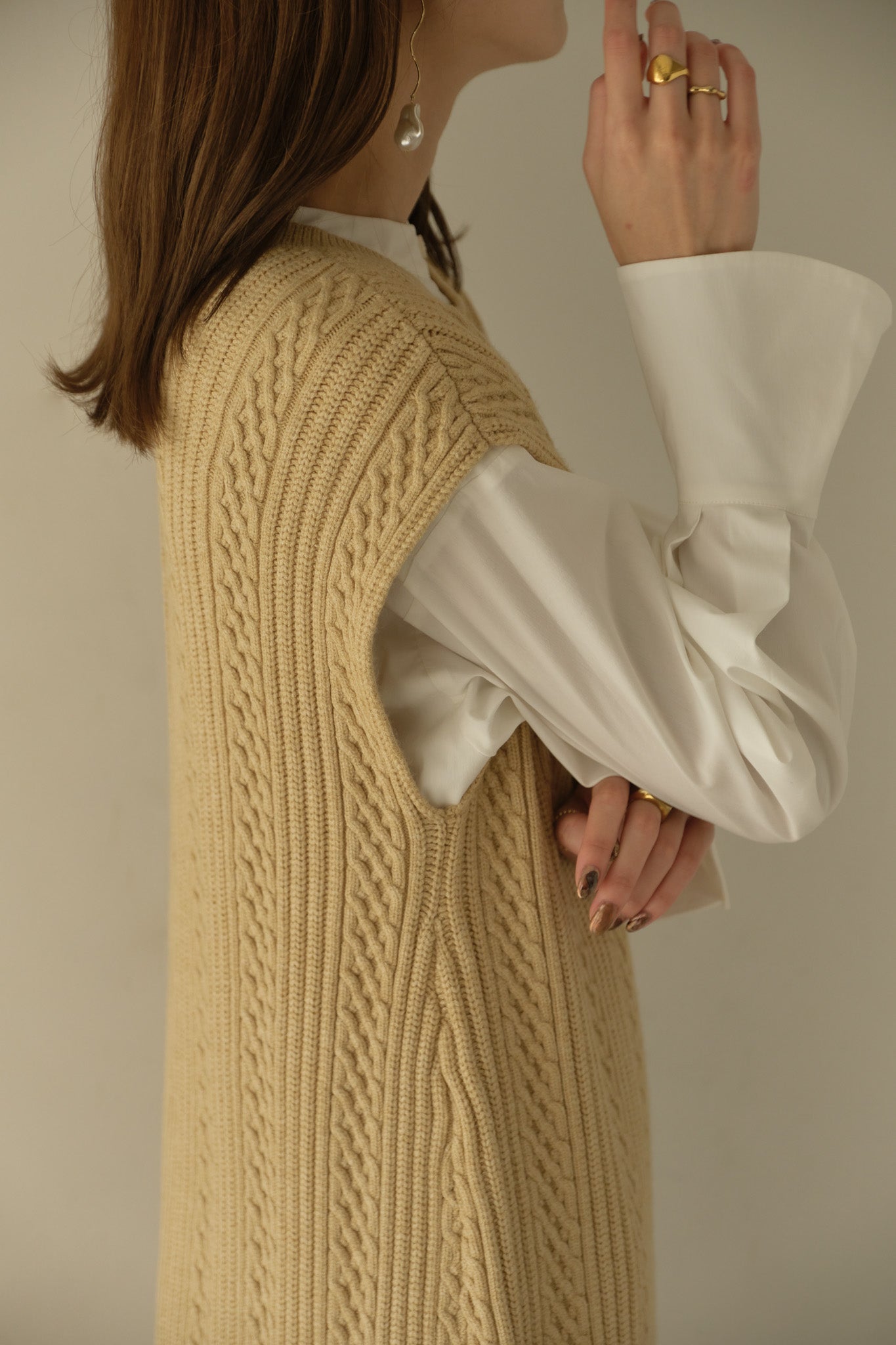 レディースEaphi hand design over knit