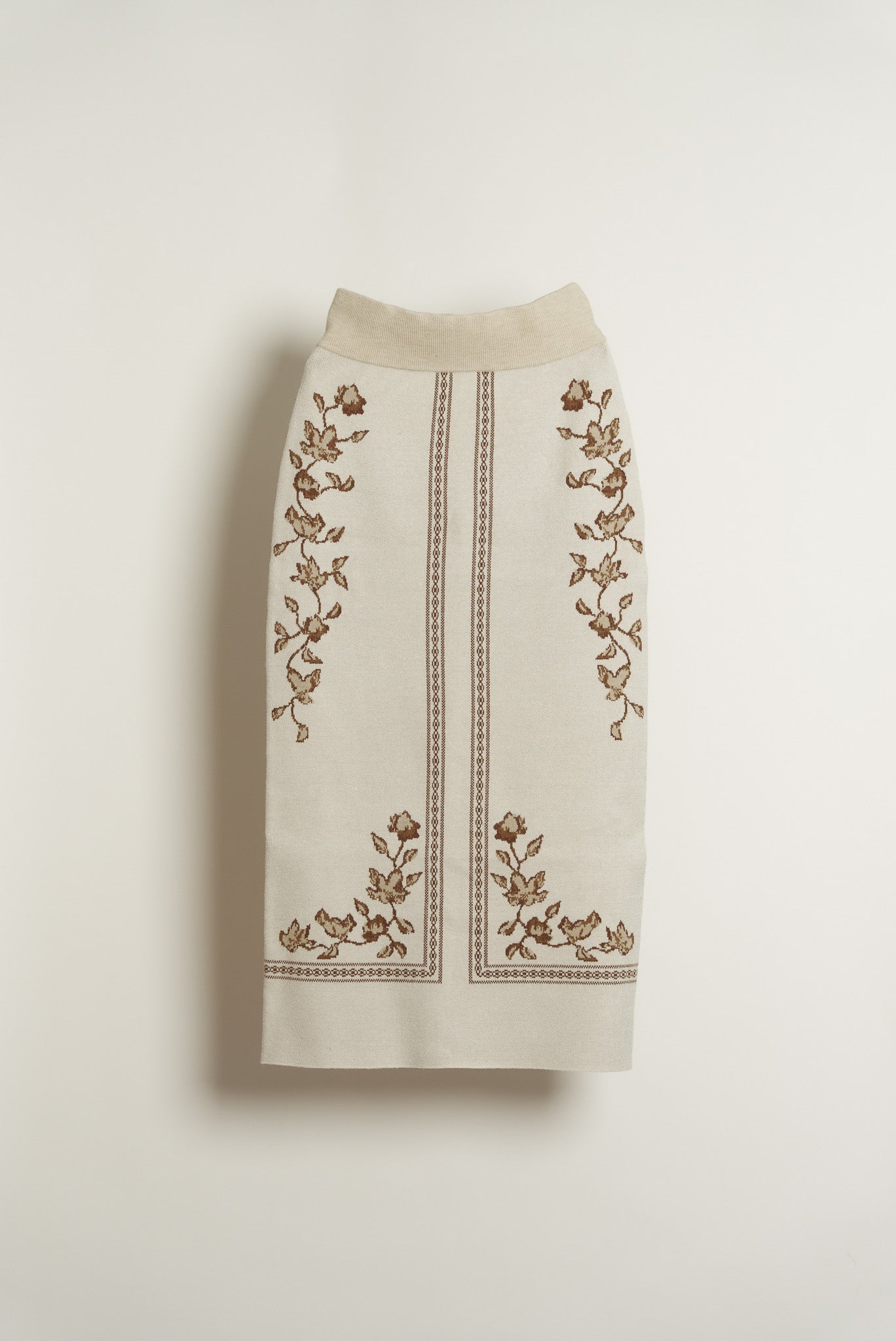scarf motif knit skirt