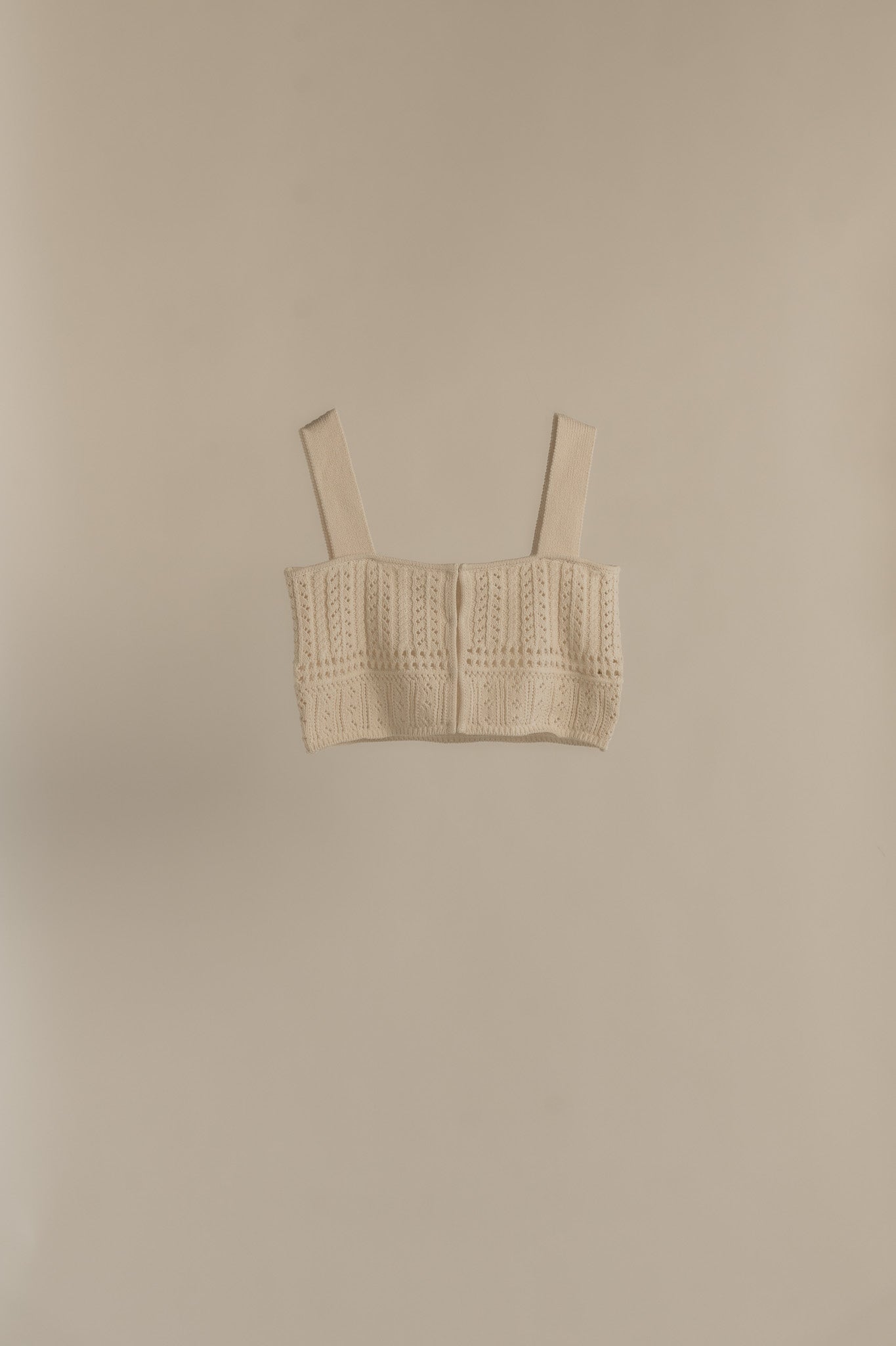 plant motif knit bustier