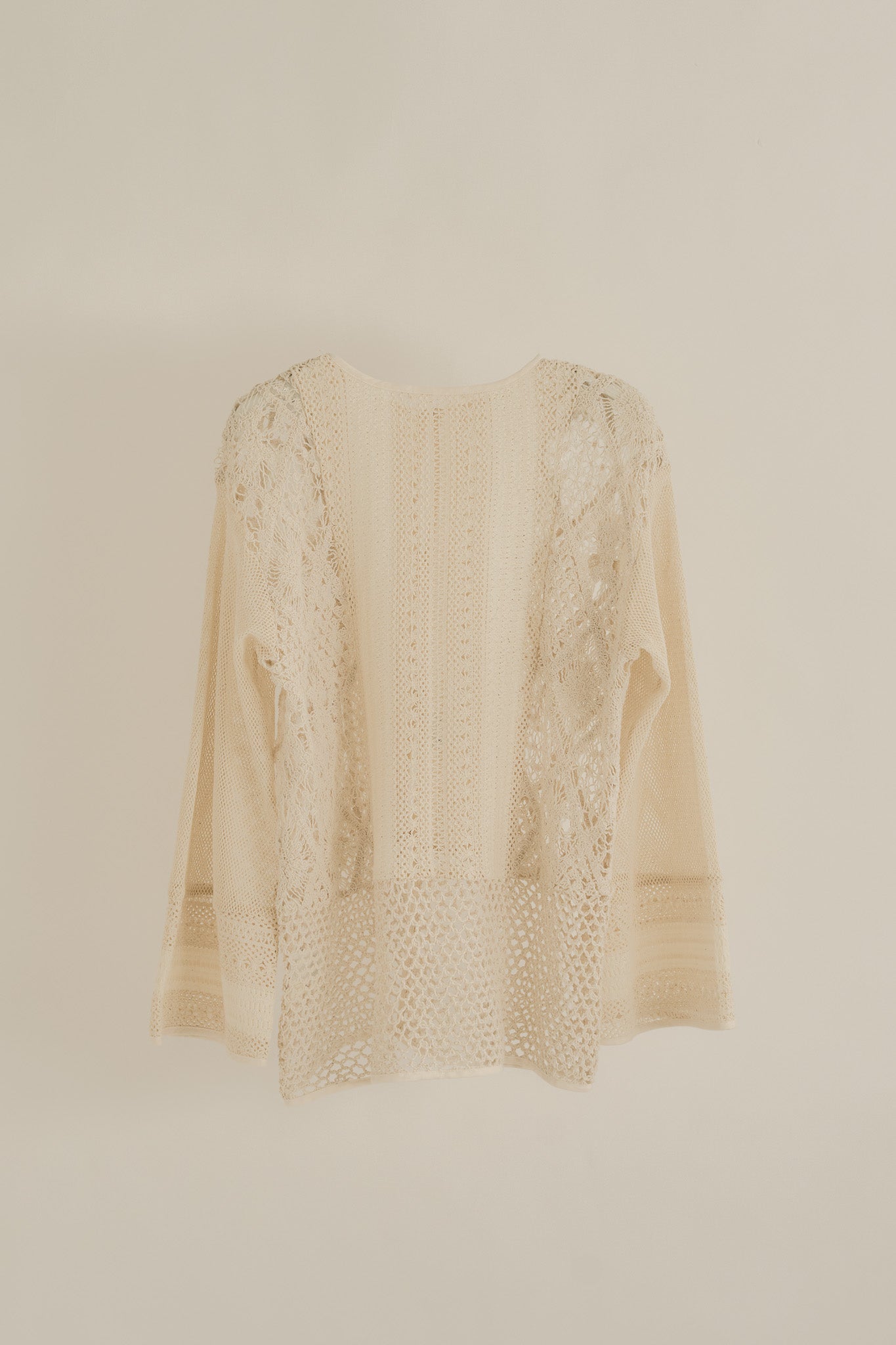 Eaphi cotton lace patchwork blouse