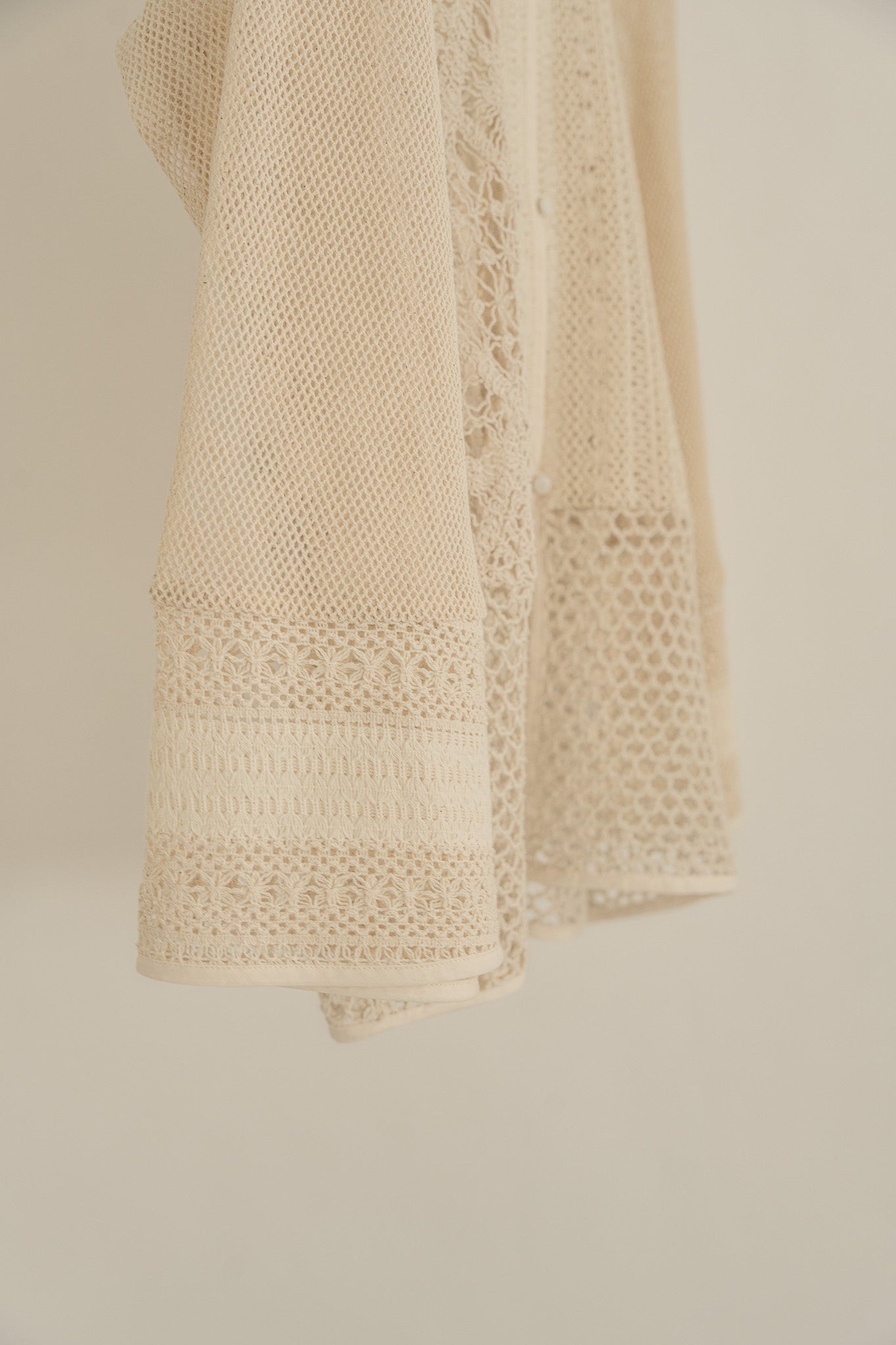 cotton lace patchwork blouse【POPUP】