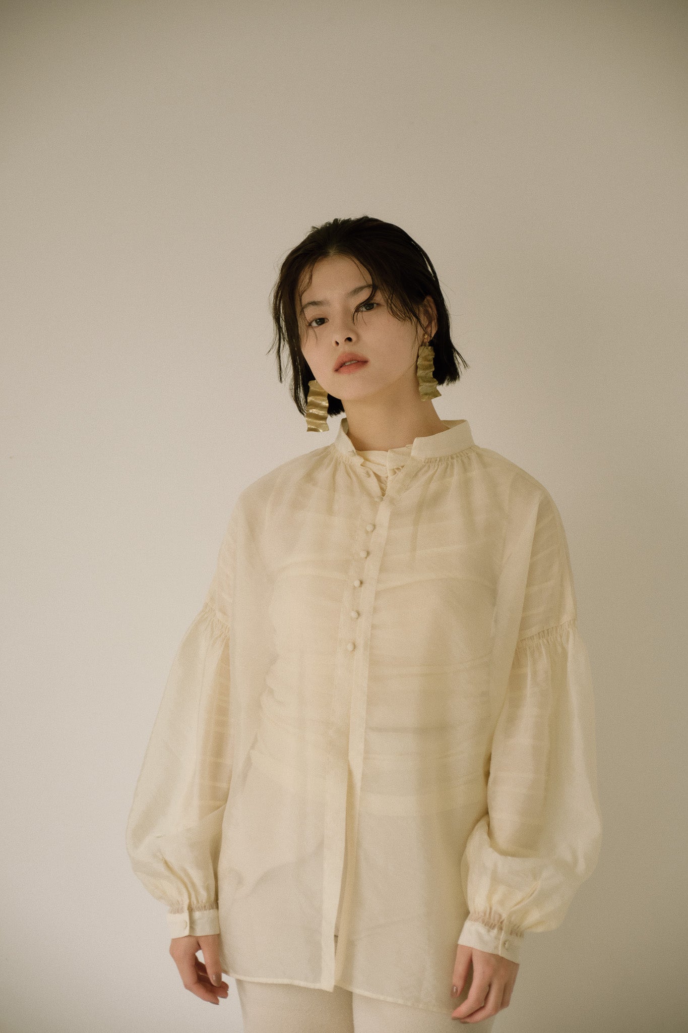 organdy volume sleeve blouse【POPUP】