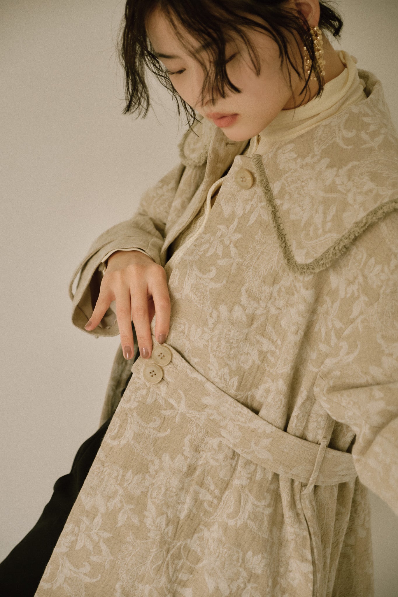 big collar botanical half jacket【POPUP】