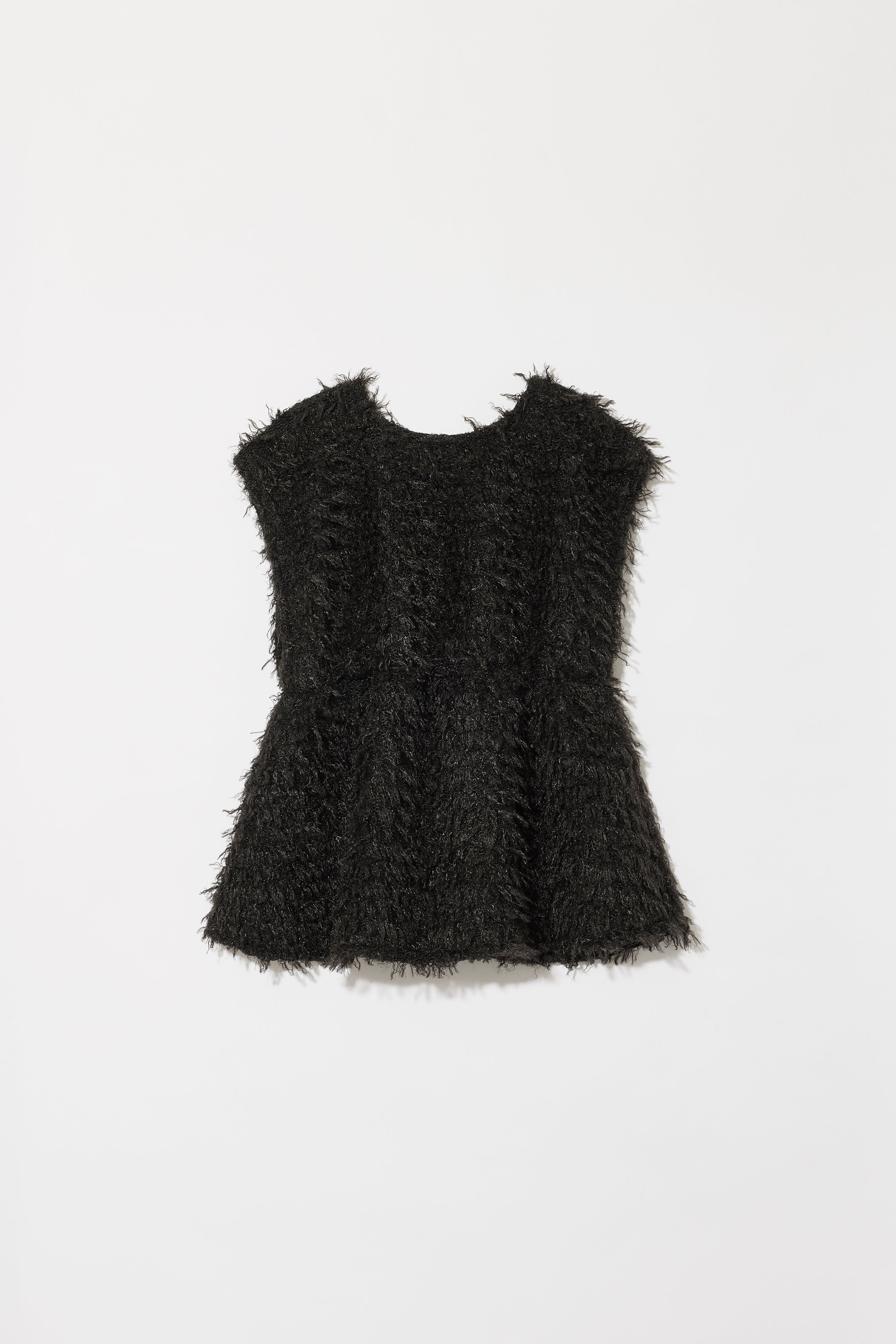 FLUFFY PEPLUM VEST