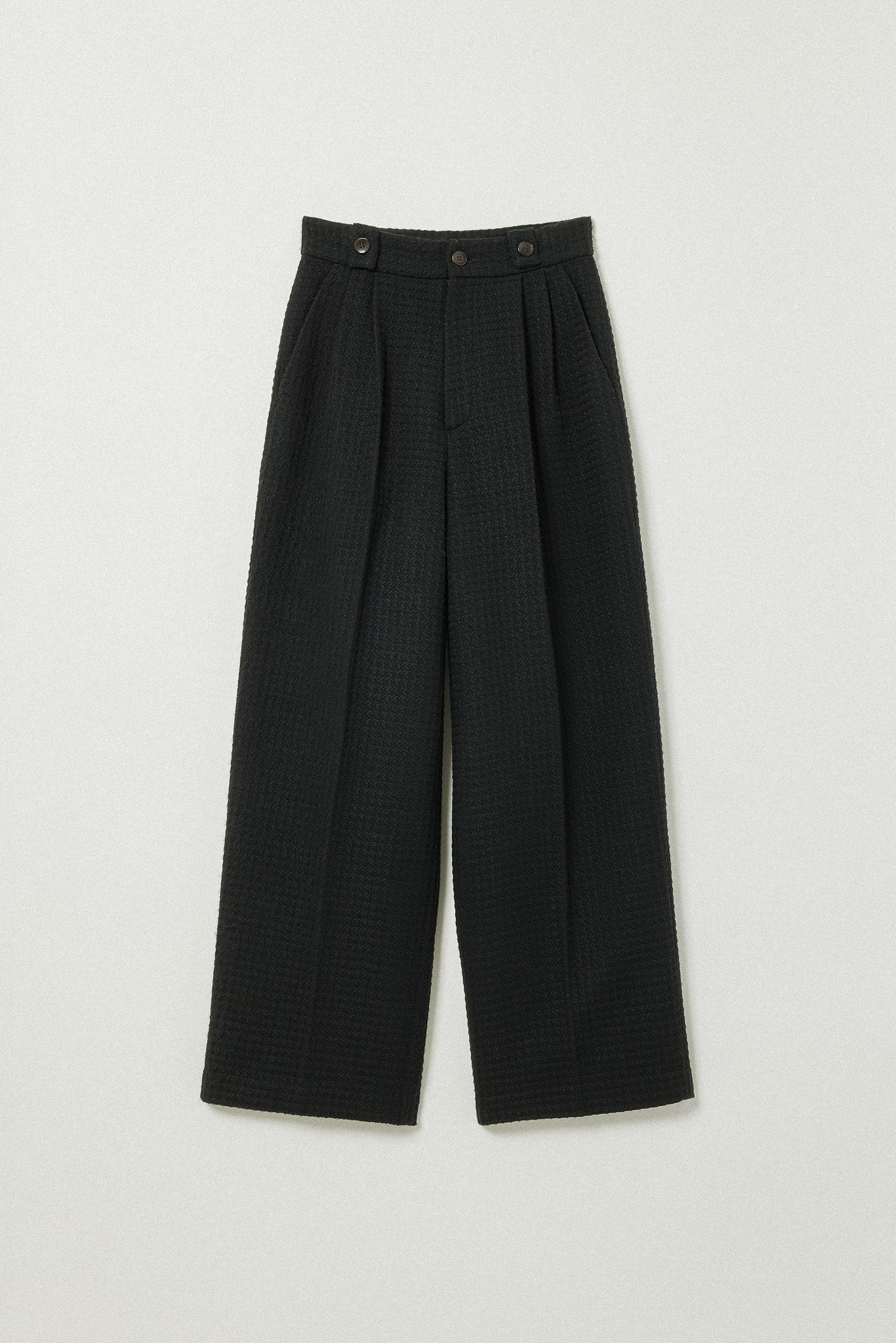 WAFFLE STRAIGHT BELT PANTS