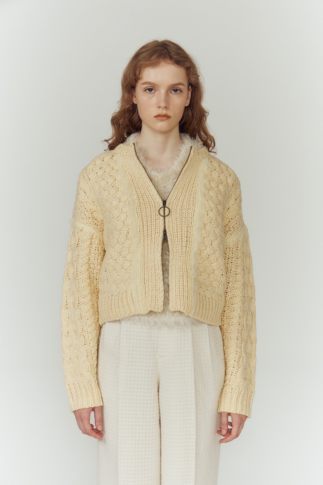 CABLE ZIP CARDIGAN