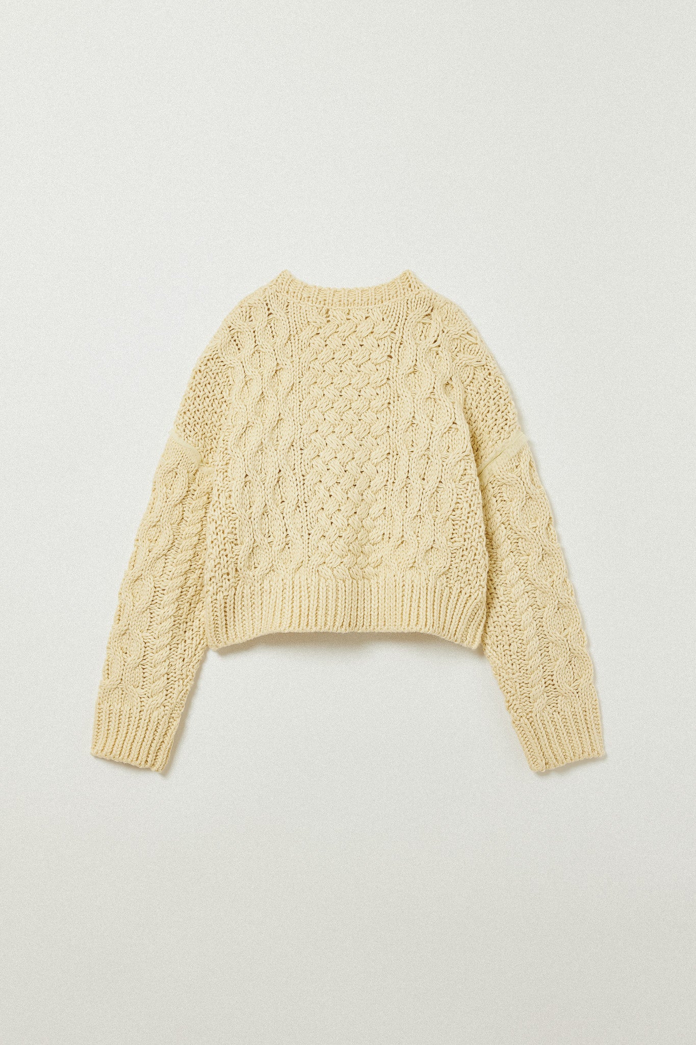 Eaphi CABLE KNIT CARDIGAN ivory エフィ CABLE ZIP CARDIGAN