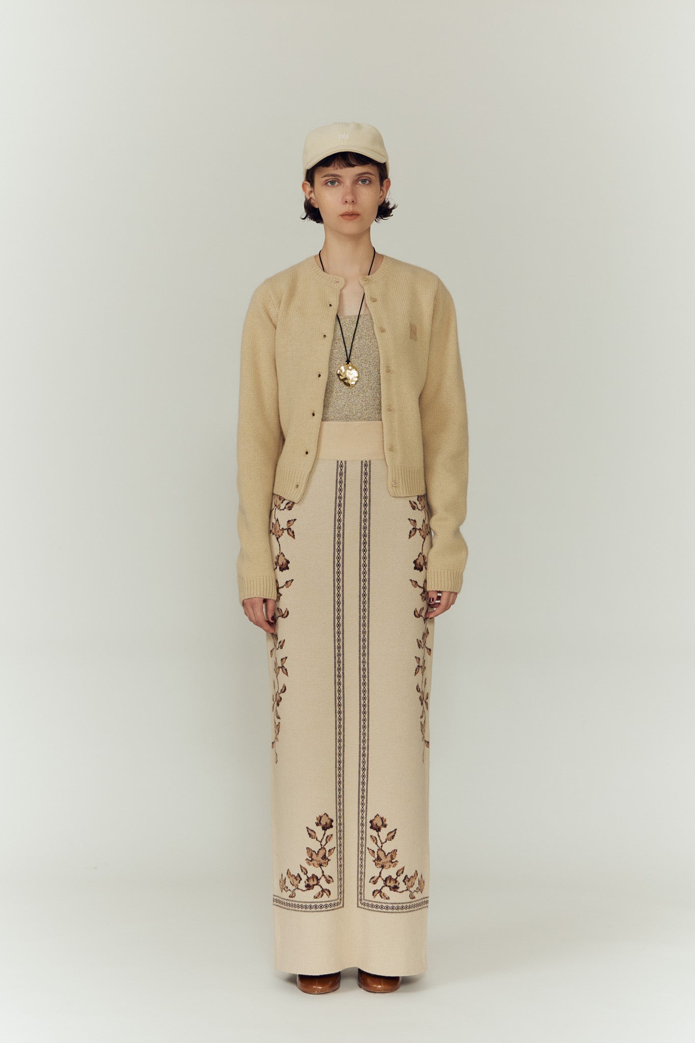 WOOL KNIT LOGO CARDIGAN