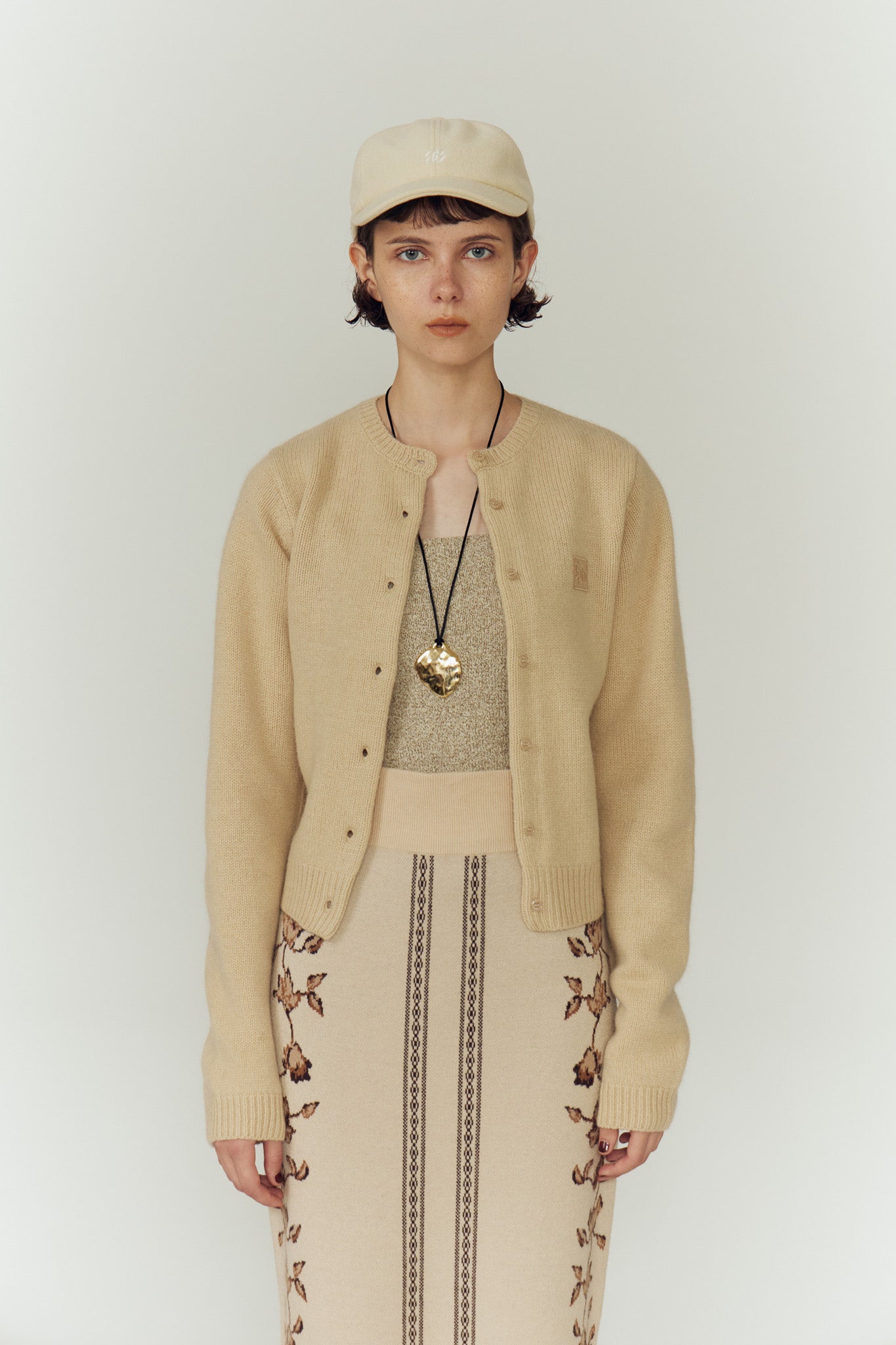 トップス eaphi WOOL KNIT LOGO CARDIGAN WOOL KNIT LOGO CARDIGAN