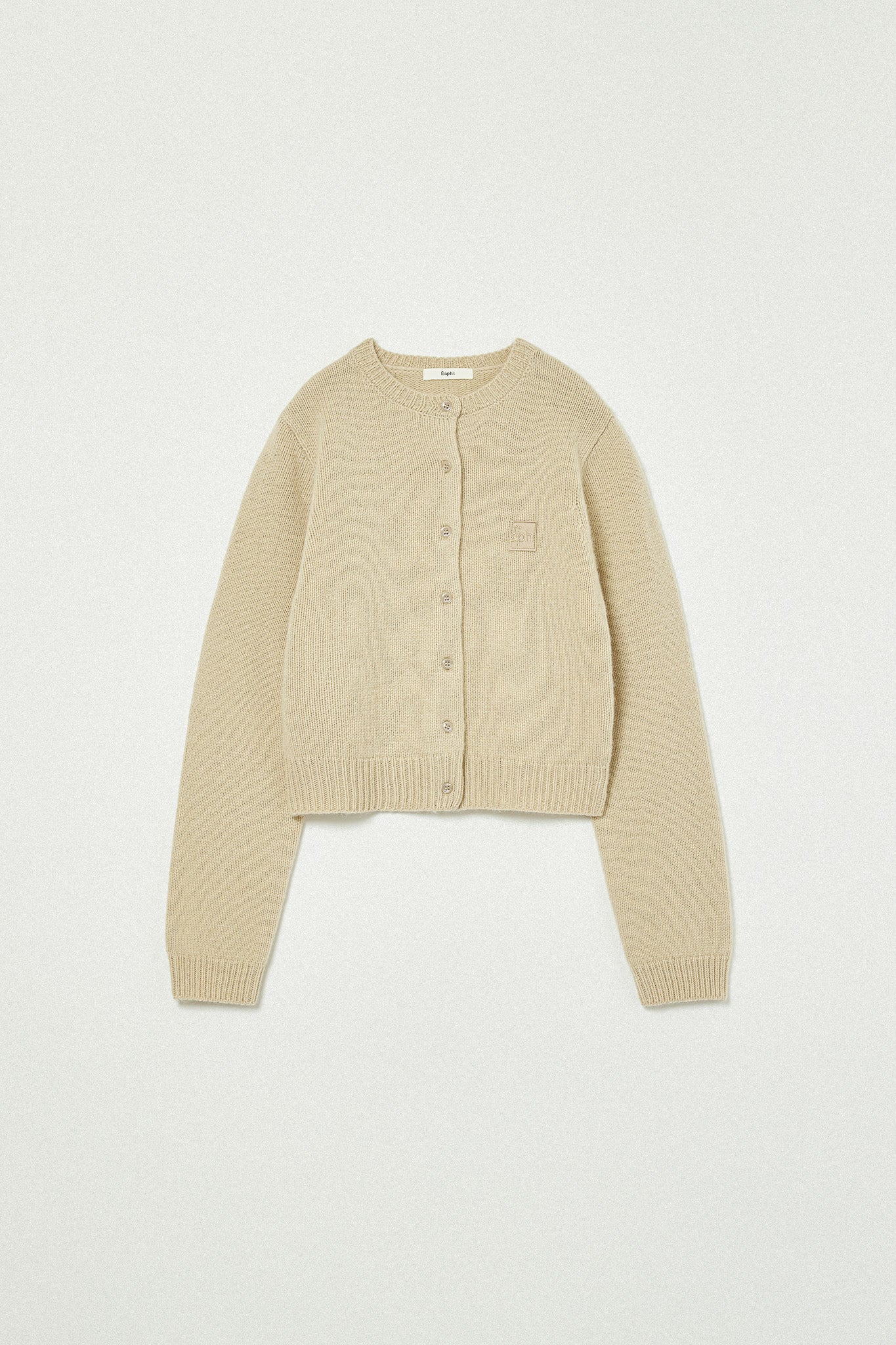 WOOL KNIT LOGO CARDIGAN