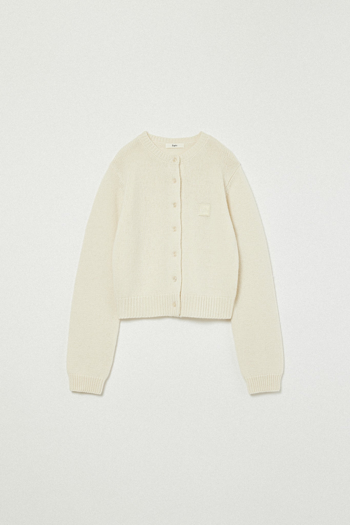 トップス 2025AW WOOL KNIT LOGO CARDIGN eaphi WOOL KNIT LOGO CARDIGAN