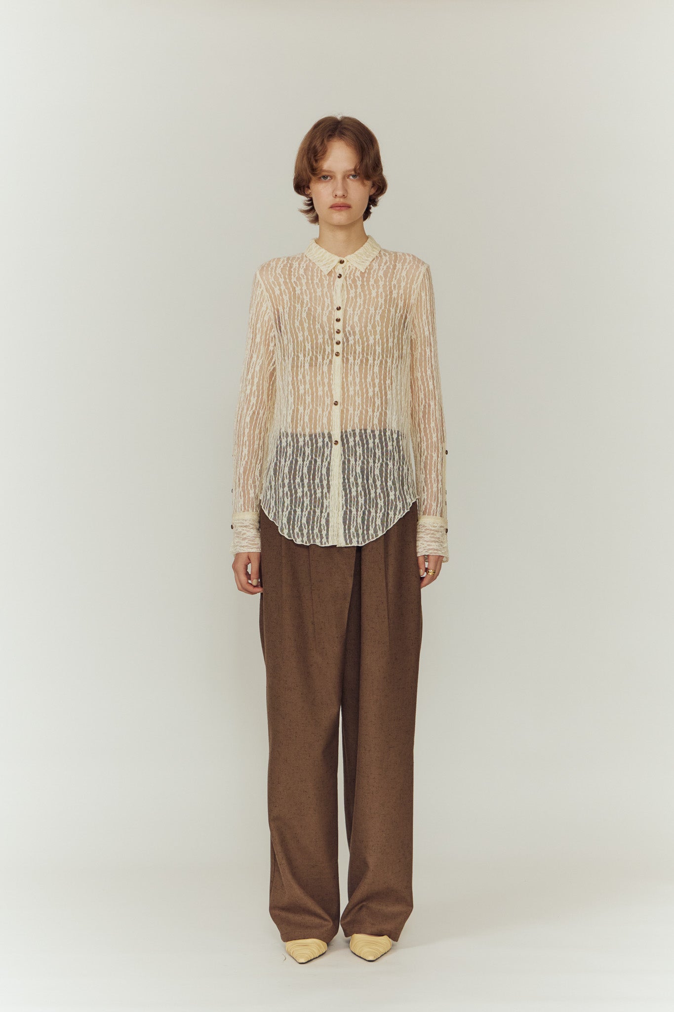 トップス eaphi TULLE LACE SHIRT TULLE LACE SHIRT