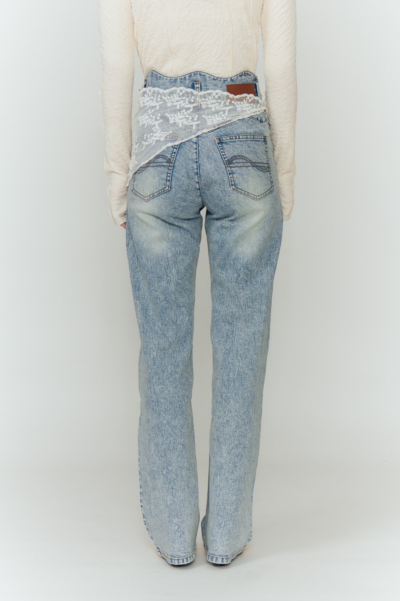 お*ん様 EAPHI WAVE DESIGN HIGH WAIST DENIM WAVE DESIGN HIGH WAIST DENIM