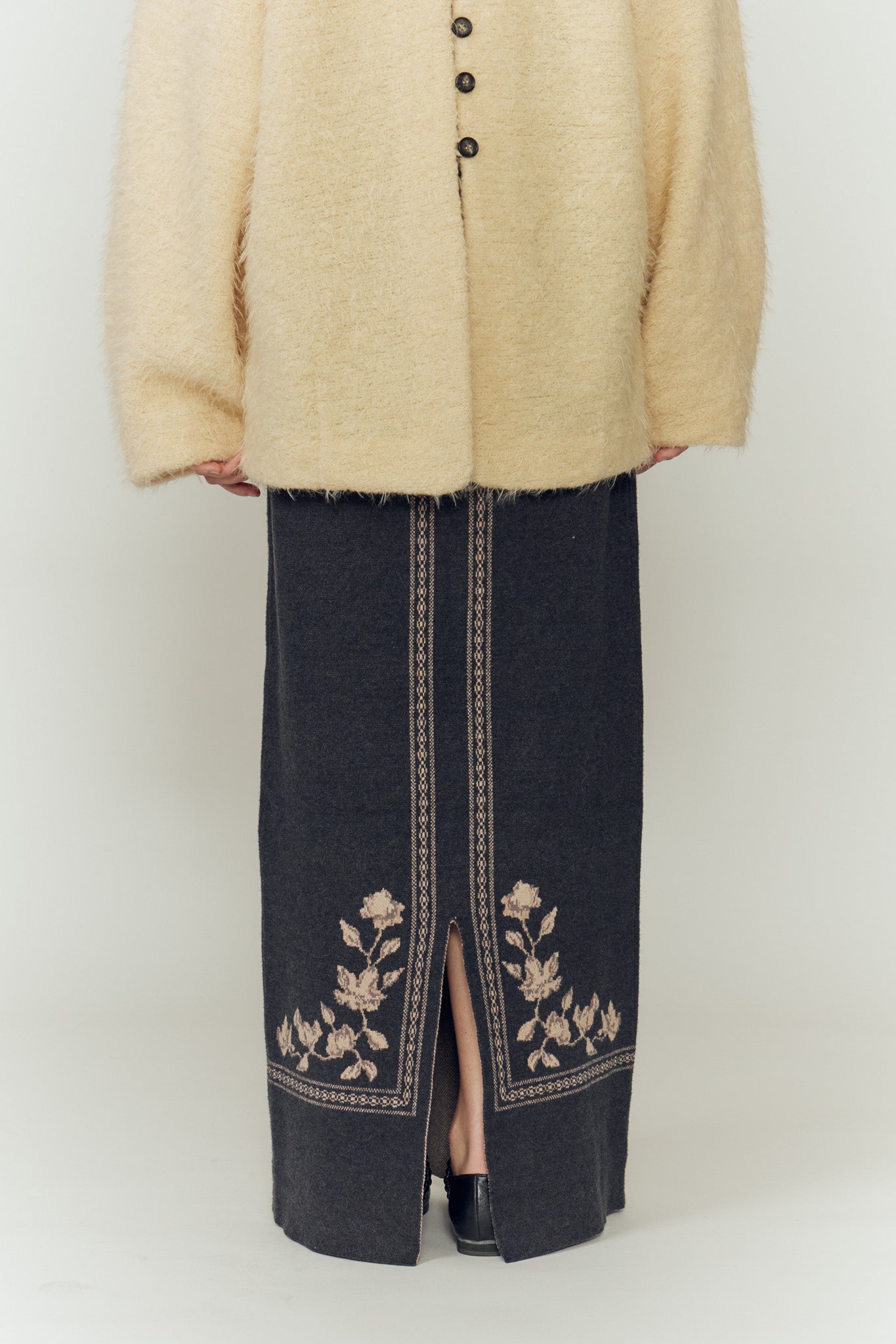 スカート Eaphi SCARF MOTIF KNIT SKIRT SCARF MOTIF KNIT SKIRT