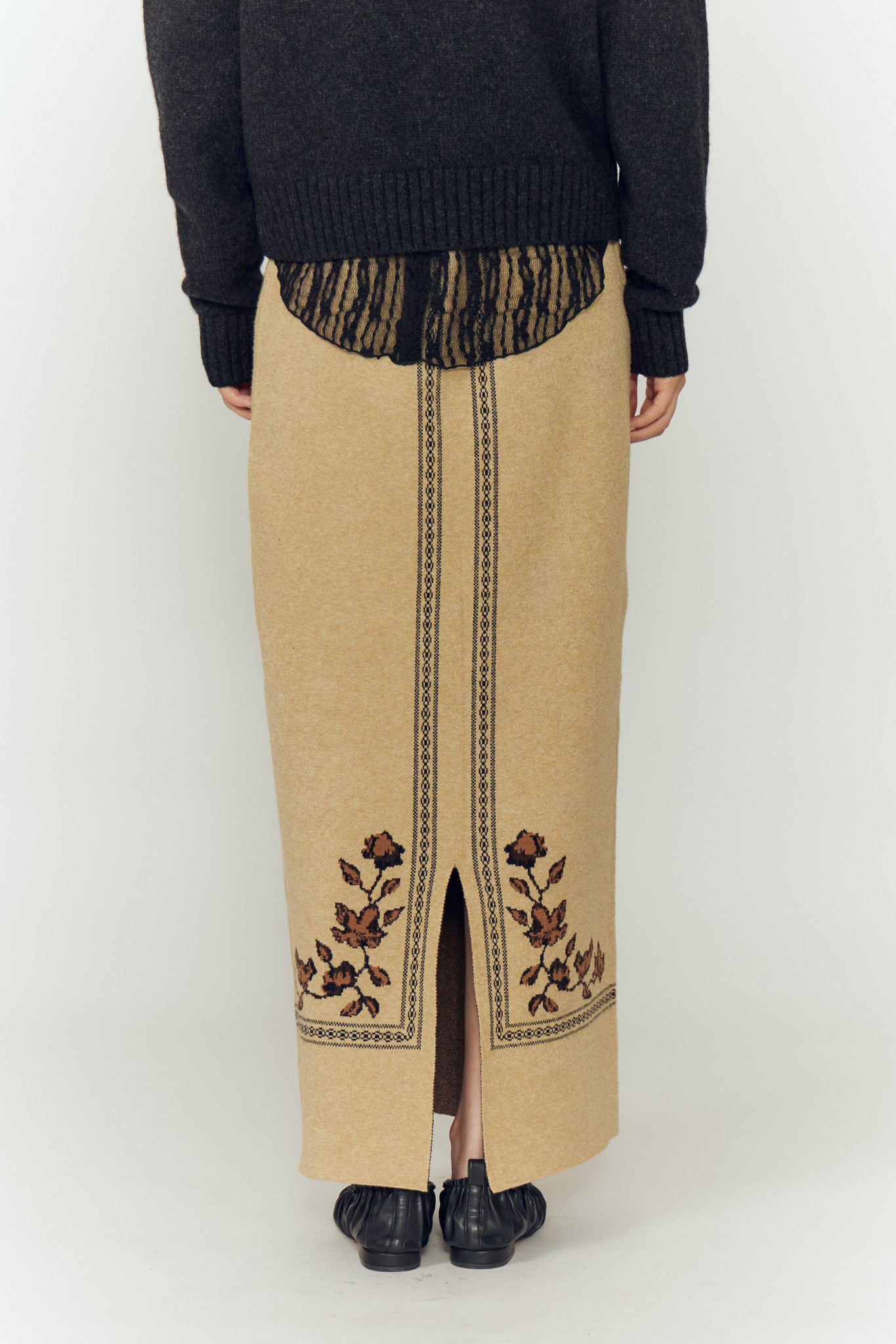 eaphi　SCARF MOTIF KNIT SKIRT SCARF MOTIF KNIT SKIRT【POPUP先行販売】