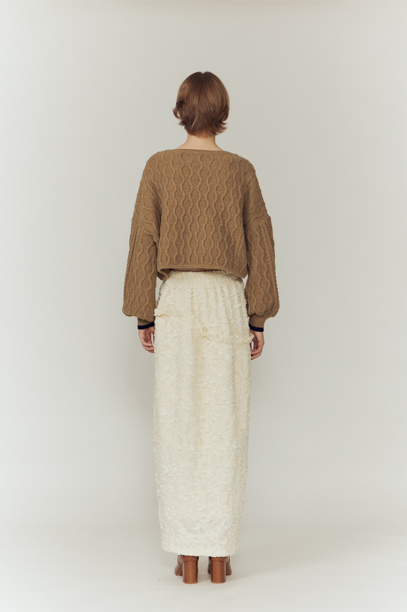 Eaphi WAVE LINE PEARL マキシスカート WAVE LINE COCOON SKIRT