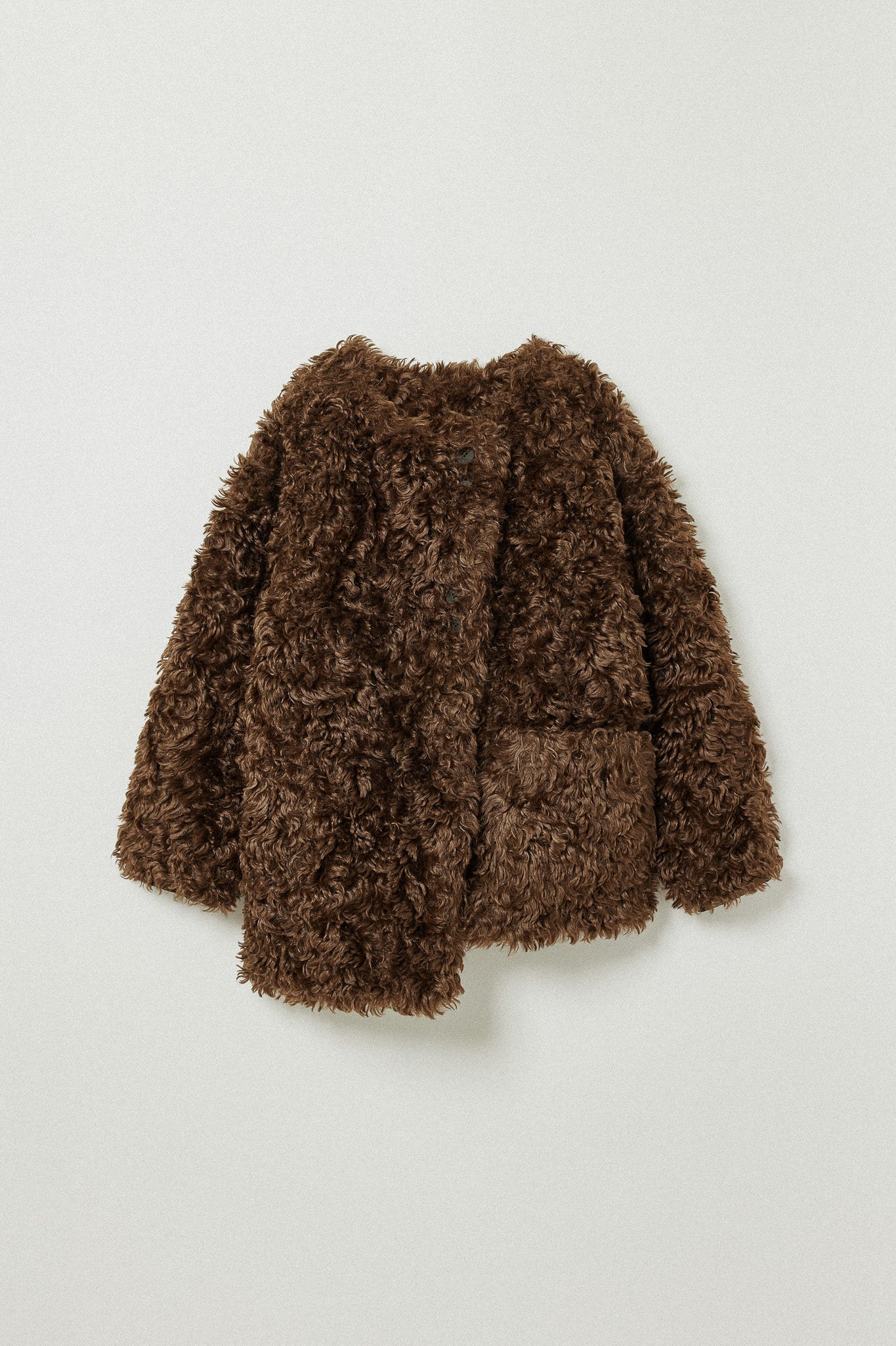 ASYMMETRY BOA COAT