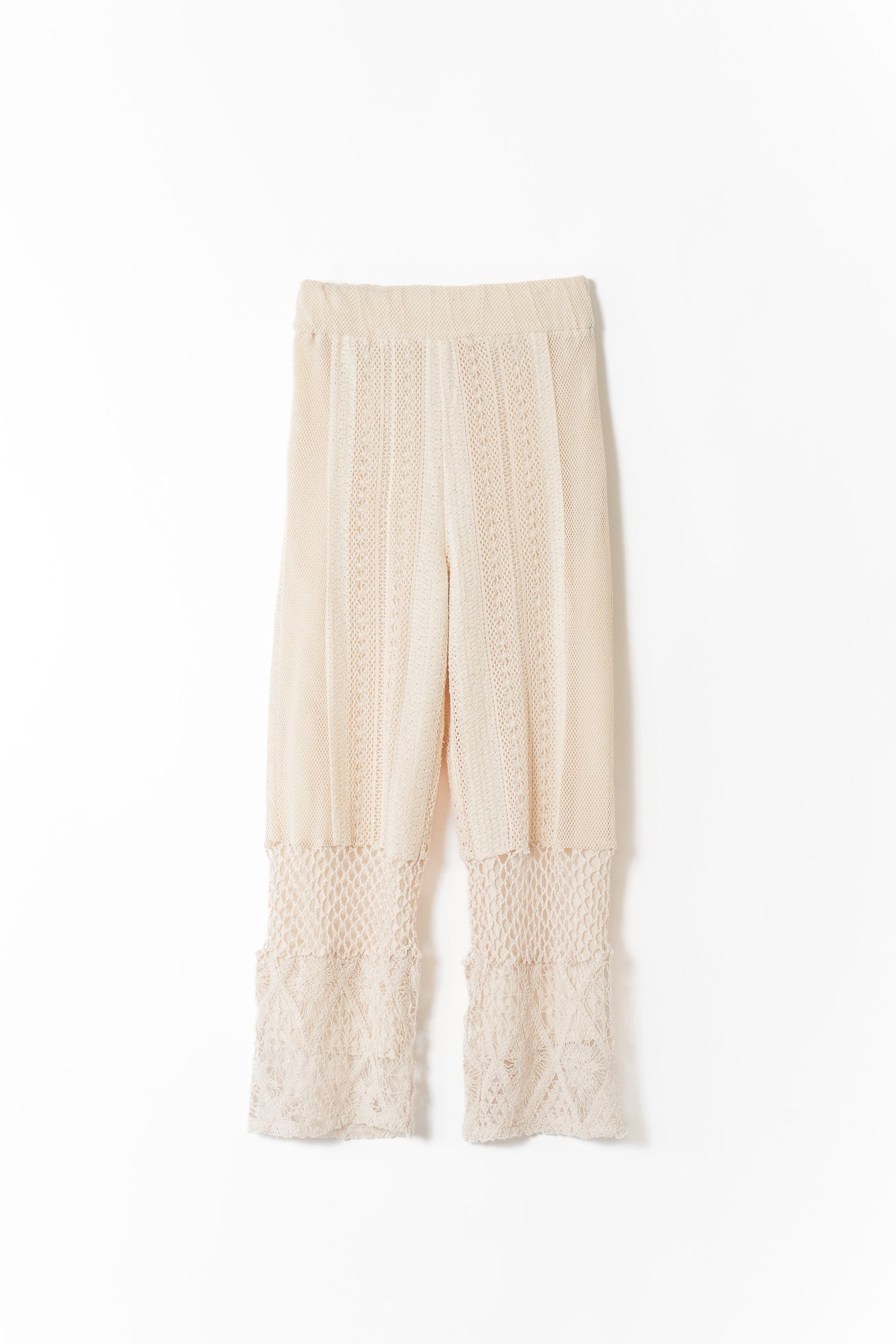 cotton lace patchwork pants