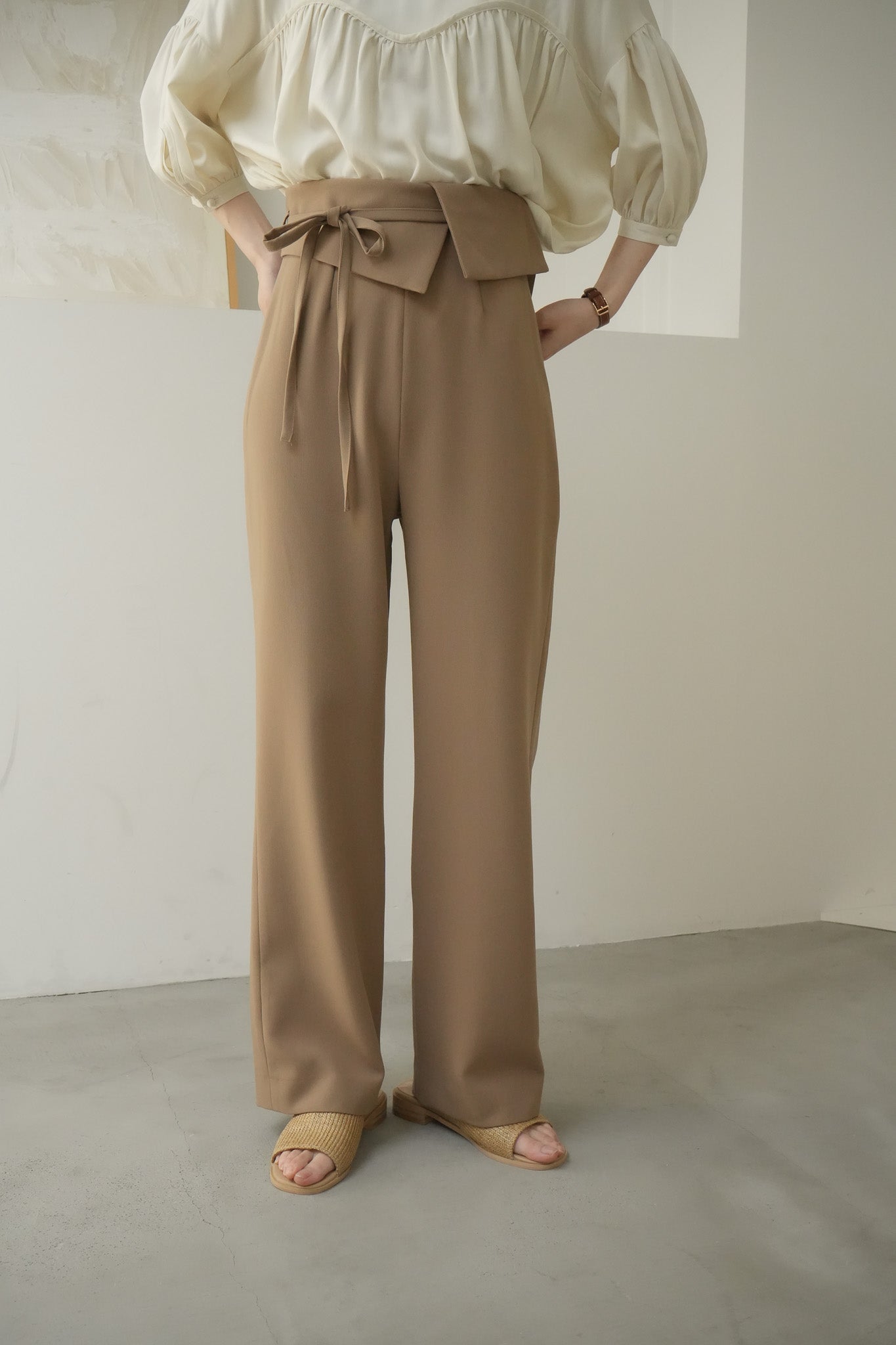 eaphi asymmetry wrap belt pants - その他