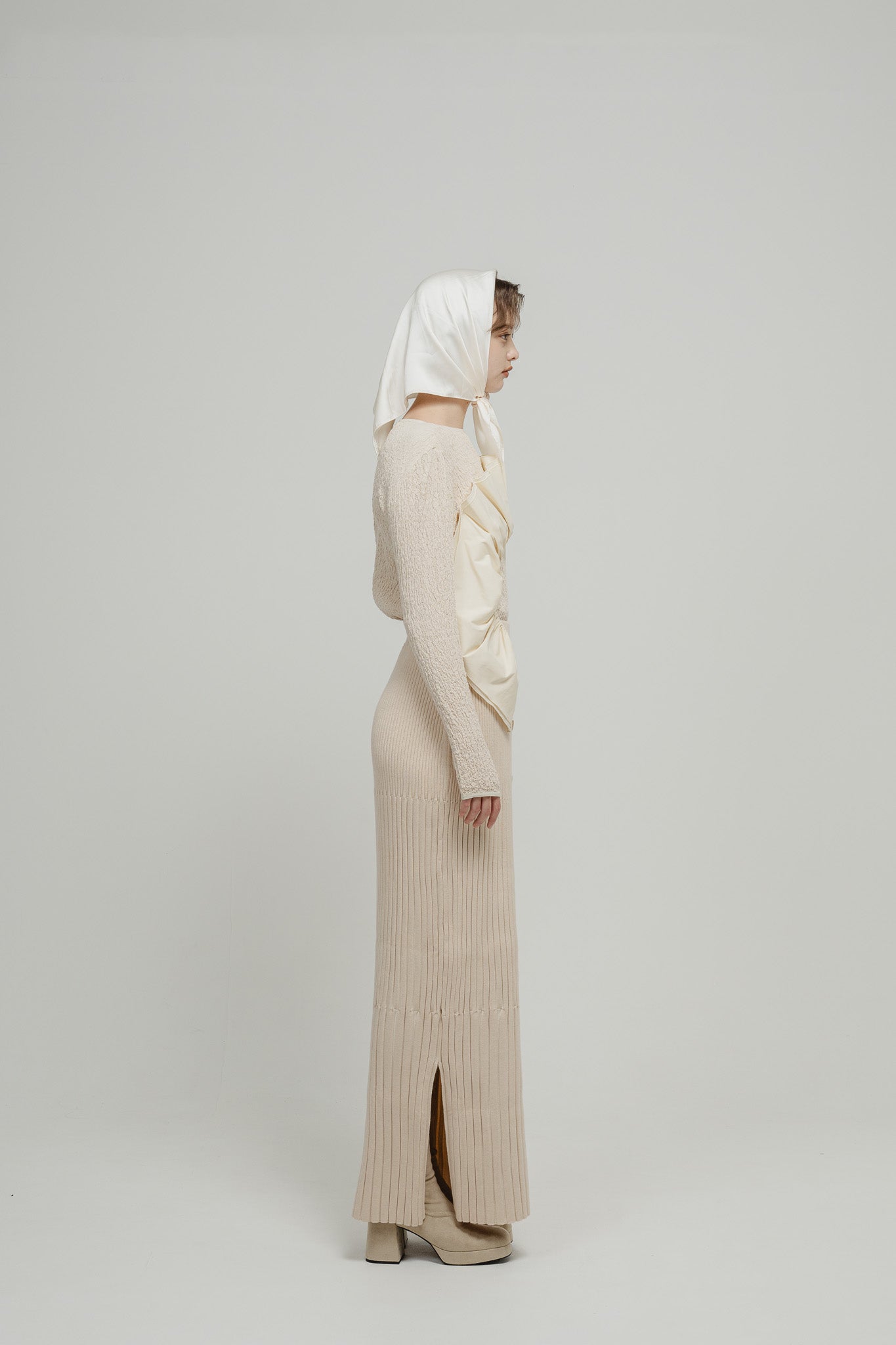 RANDOM RIB KNIT SKIRT