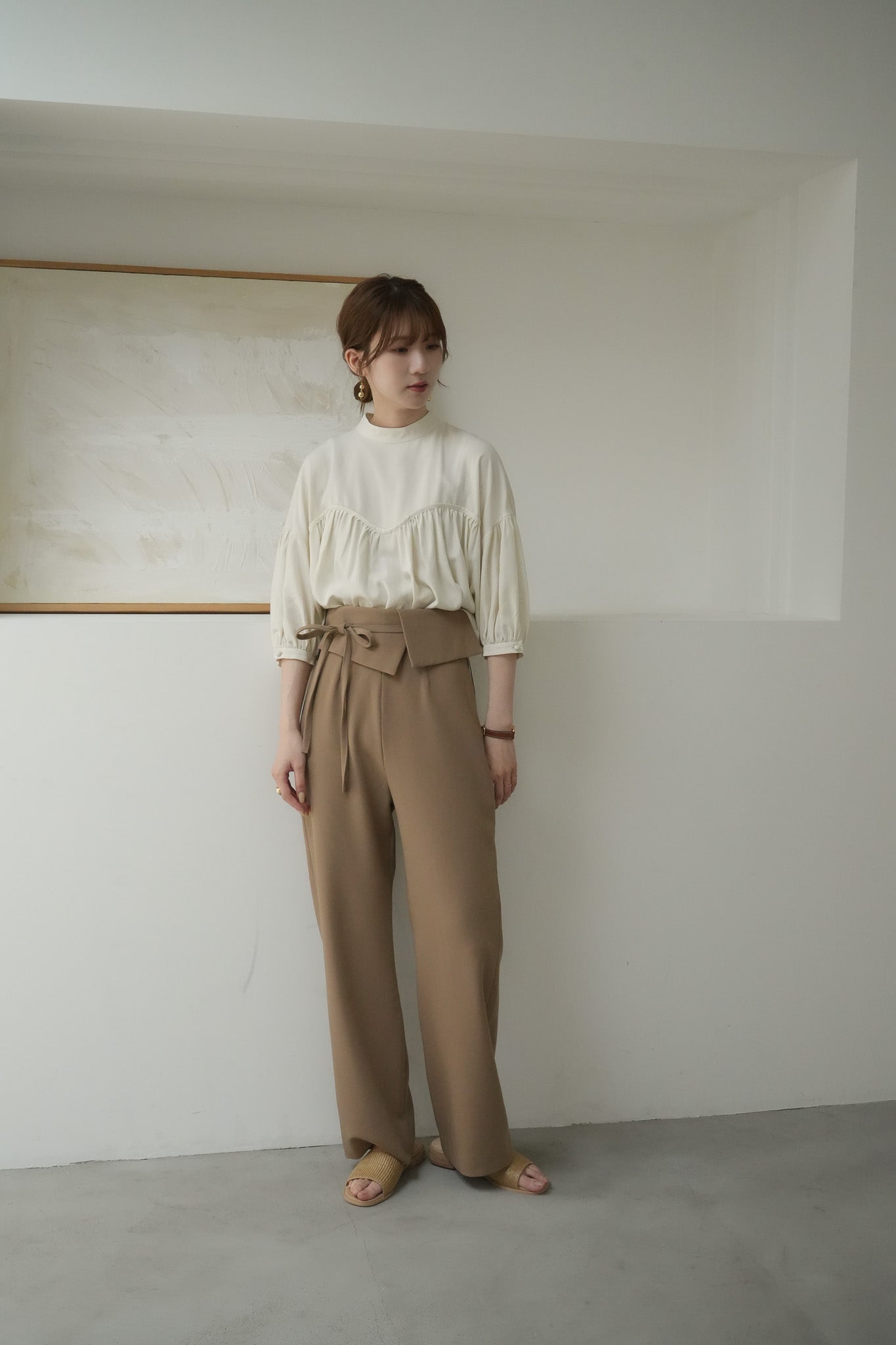 asymmetry wrap belt pants – Eaphi